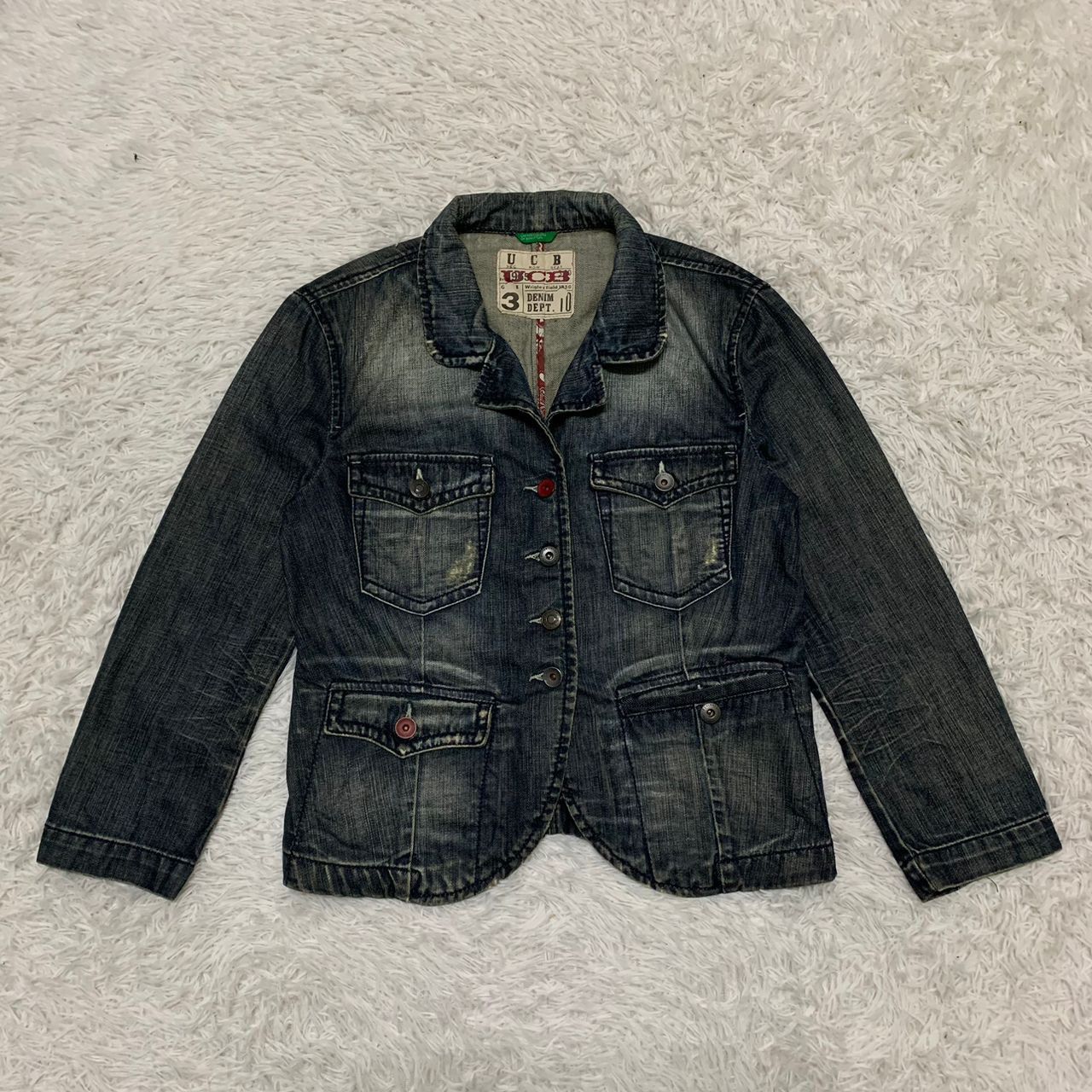 United Colors Of Benetton United Colors of Benetton Denim Jacket Made in Tunisia Size S / US 4 / IT 40 - 10 Thumbnail