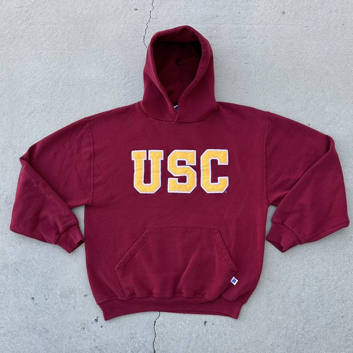 Vintage Vintage Red USC Russell Hoodie | Grailed