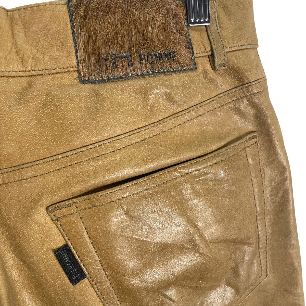 Tete Homme 🔥TETE HOMME COWHIDE LEATHER PANTS Size US 32 / EU 48 - 3 Thumbnail