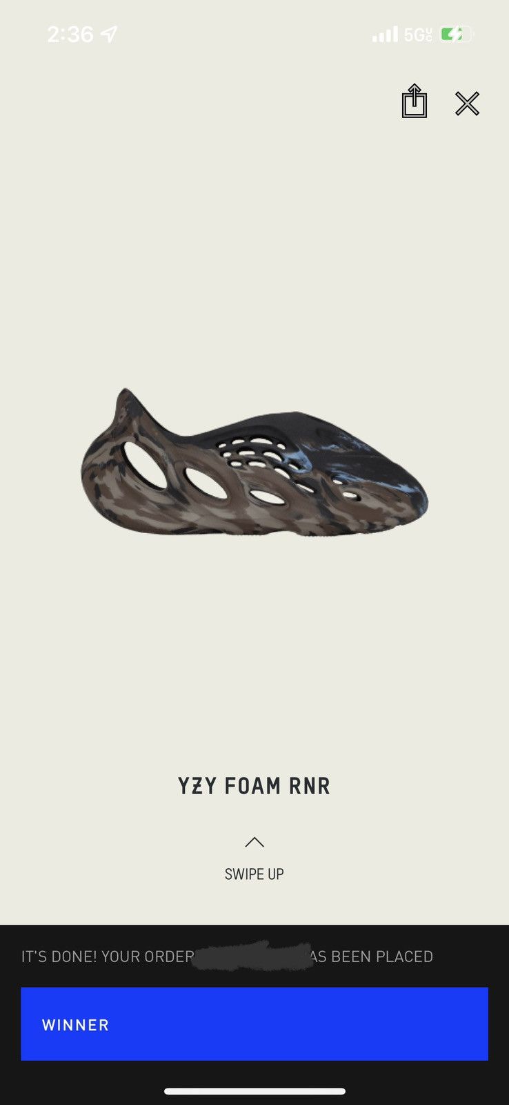 Adidas × Kanye West Yeezy foam runner mx brown blue Size US 11 / EU 44 - 1 Thumbnail