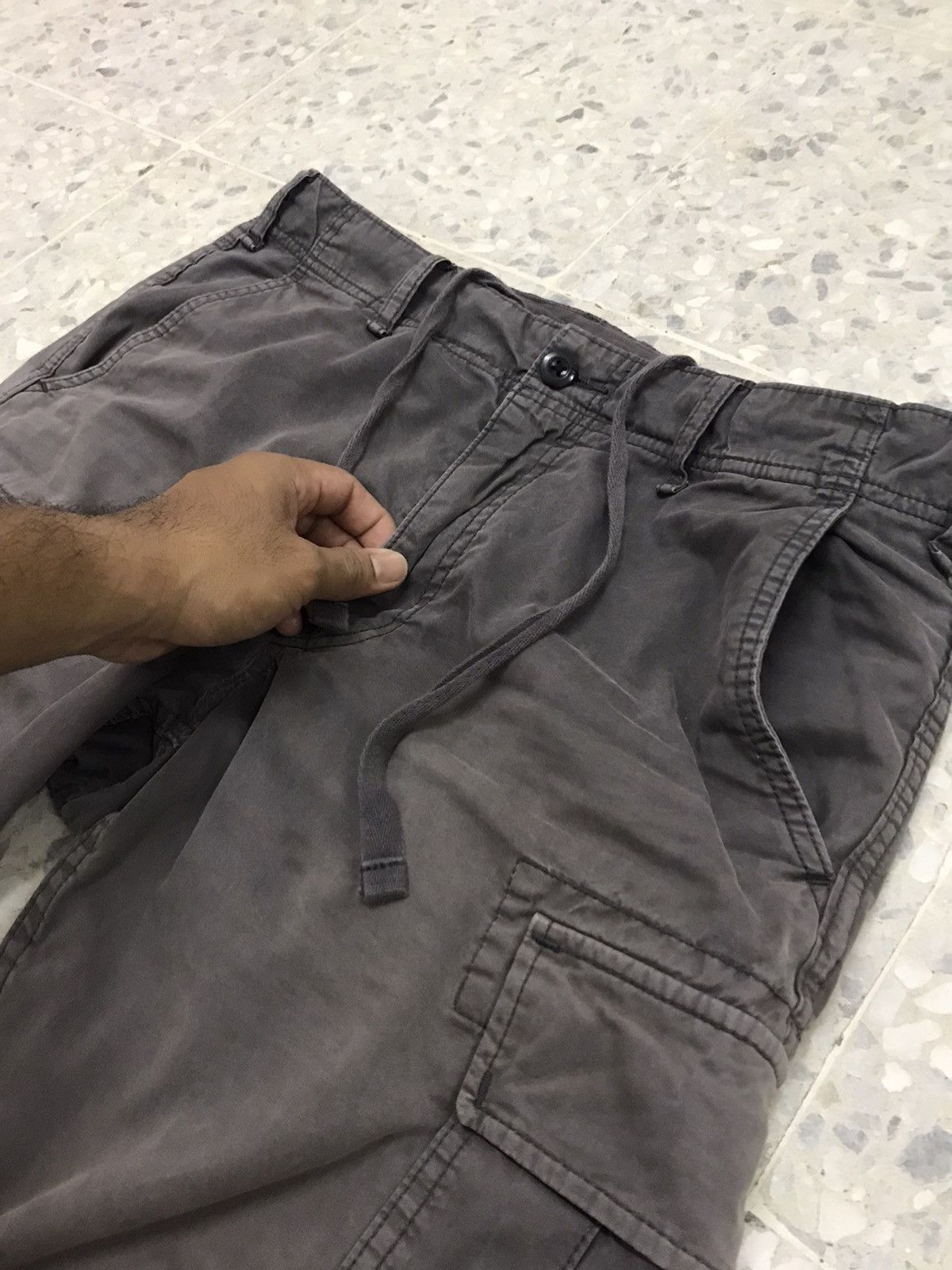 Japanese Brand Vintage Uniqlo Faded Colour Straight Cut Cargo Pants Size US 33 - 4 Thumbnail
