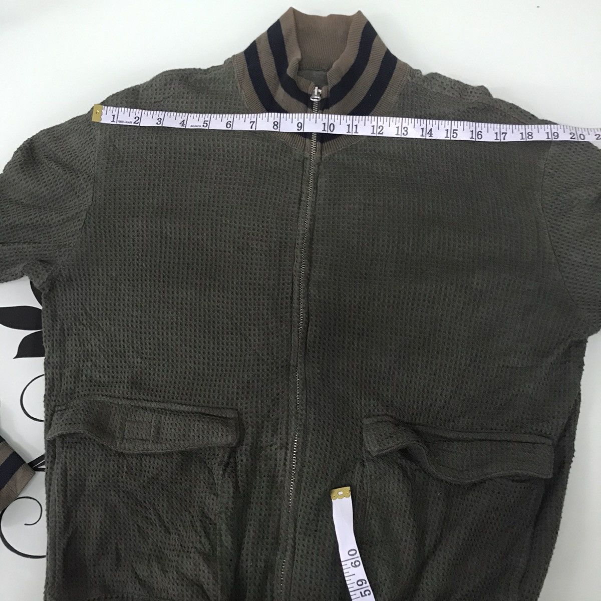 Beams Japan Vintage Beams Army Green Bomber Sweater Size US M / EU 48-50 / 2 - 17 Thumbnail