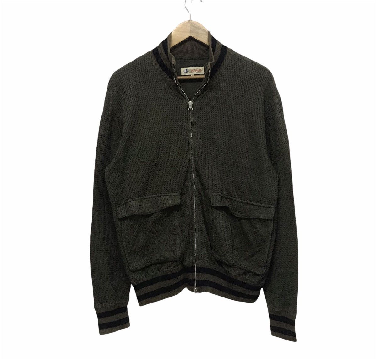 Beams Japan Vintage Beams Army Green Bomber Sweater Size US M / EU 48-50 / 2 - 2 Thumbnail