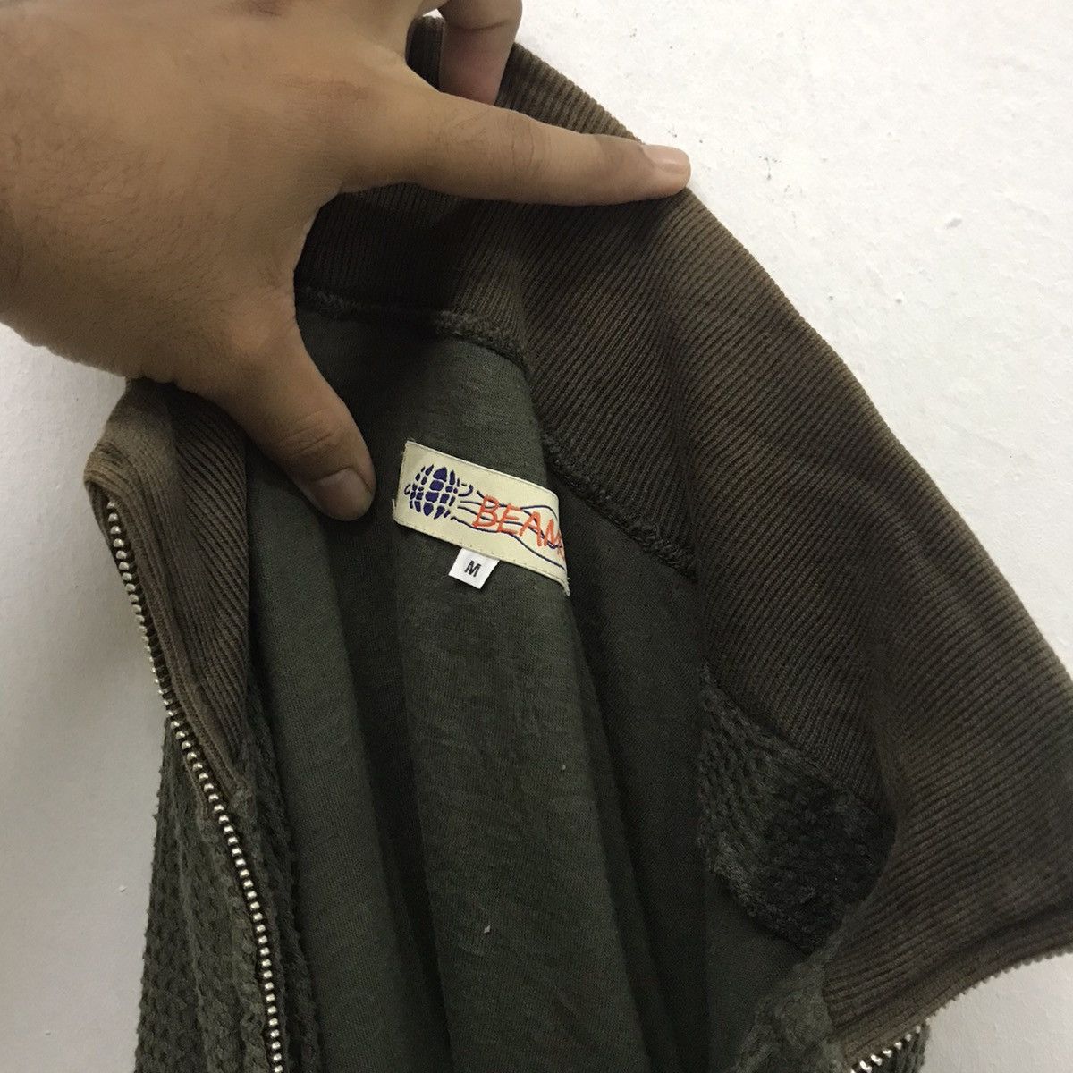 Beams Japan Vintage Beams Army Green Bomber Sweater Size US M / EU 48-50 / 2 - 23 Thumbnail