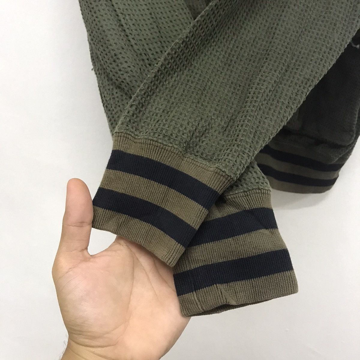 Beams Japan Vintage Beams Army Green Bomber Sweater Size US M / EU 48-50 / 2 - 11 Thumbnail