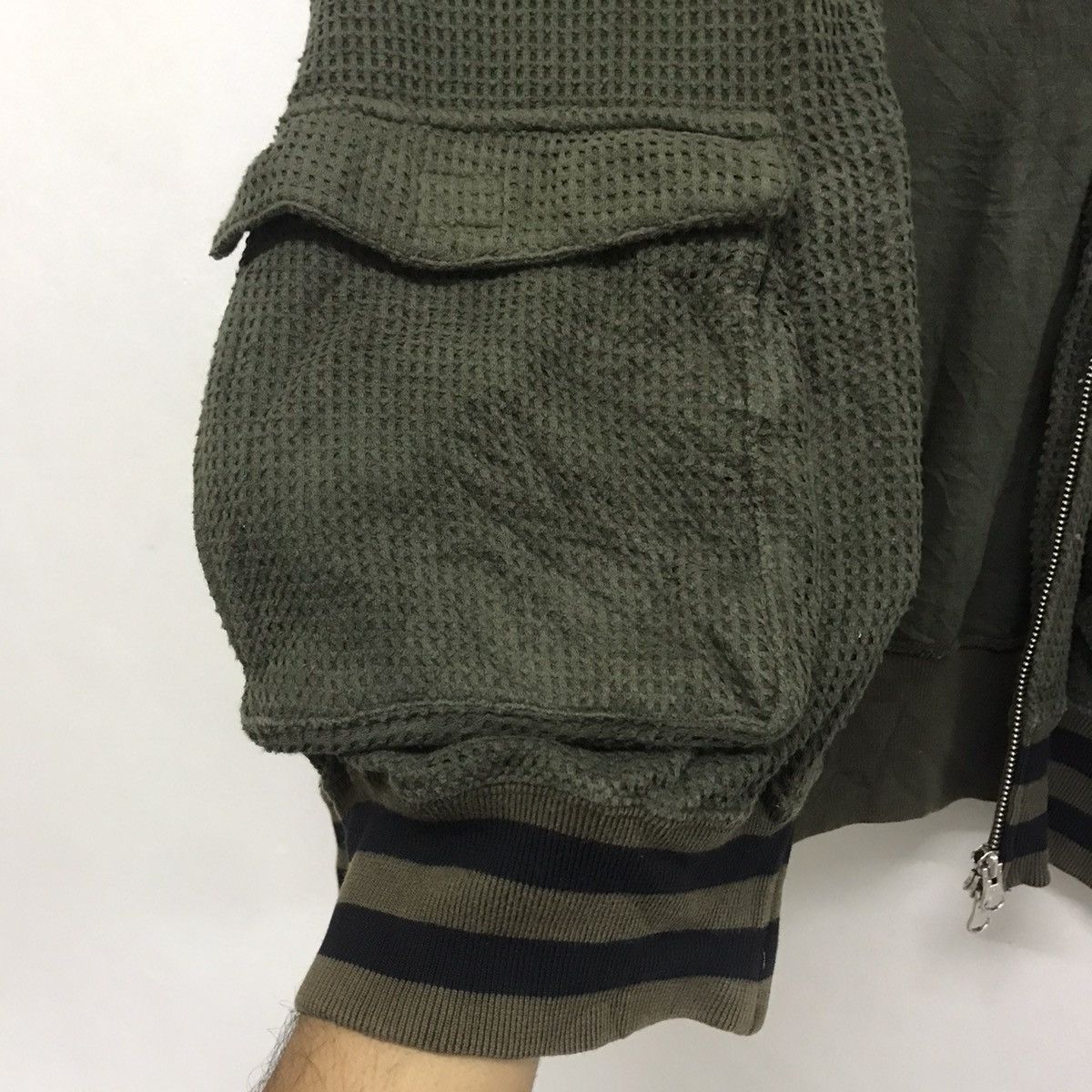 Beams Japan Vintage Beams Army Green Bomber Sweater Size US M / EU 48-50 / 2 - 15 Thumbnail
