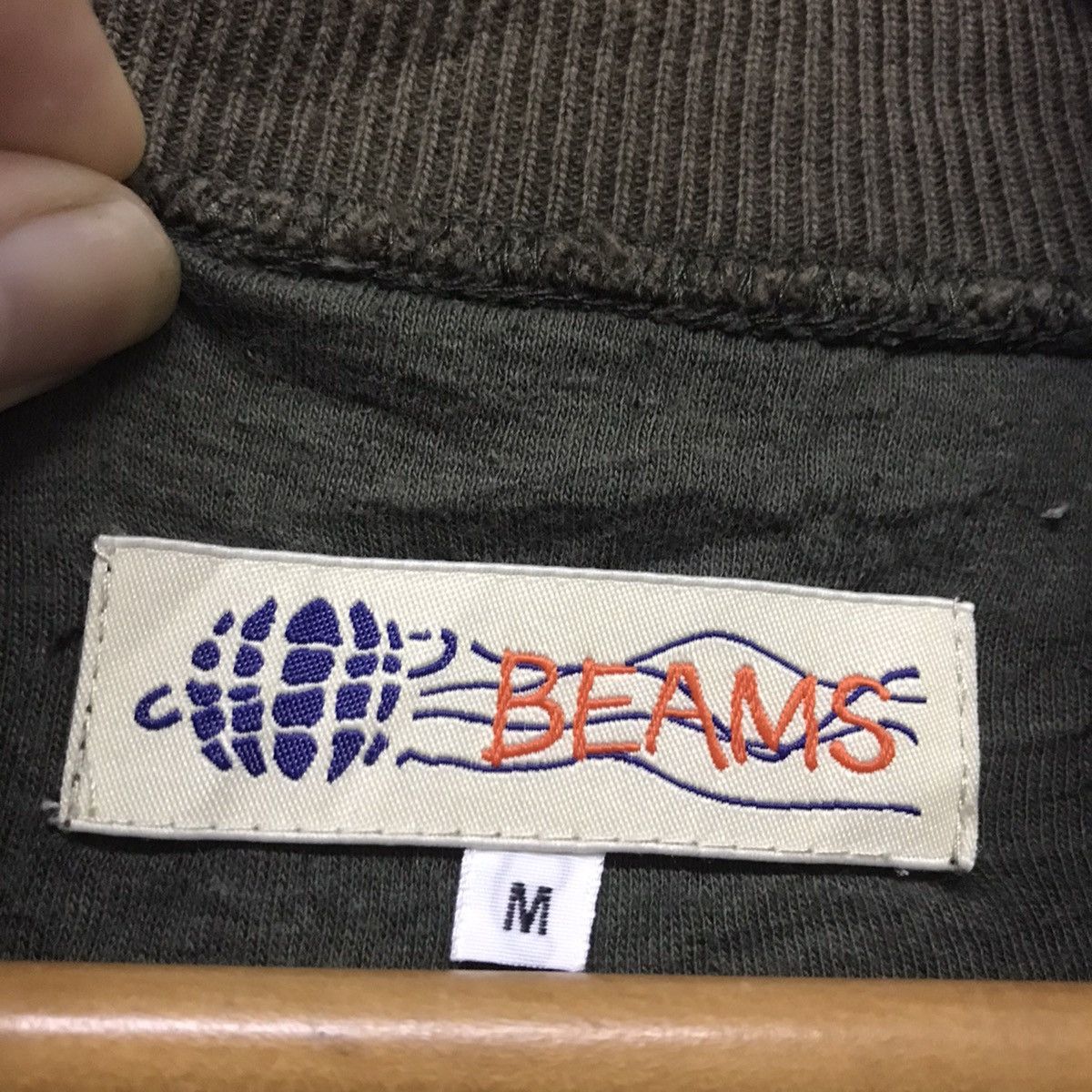 Beams Japan Vintage Beams Army Green Bomber Sweater Size US M / EU 48-50 / 2 - 13 Thumbnail