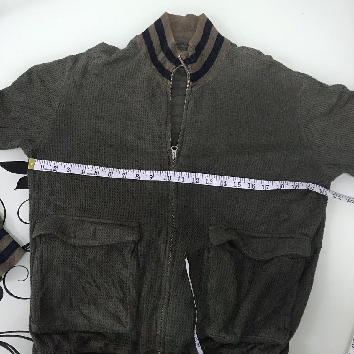 Beams Japan Vintage Beams Army Green Bomber Sweater Size US M / EU 48-50 / 2 - 20 Thumbnail