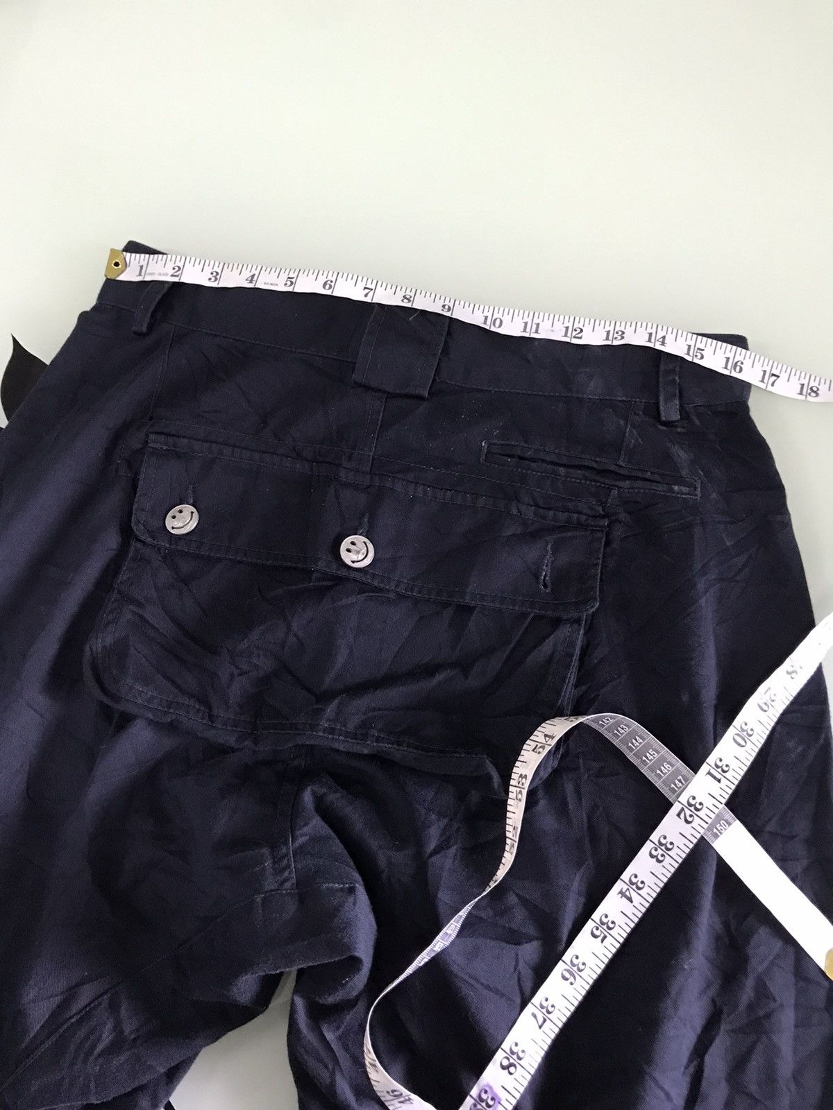 Japanese Brand Nice❗️Up Start Smiley Face Cargo Monkey Pants Like Kapital Size US 33 - 16 Thumbnail