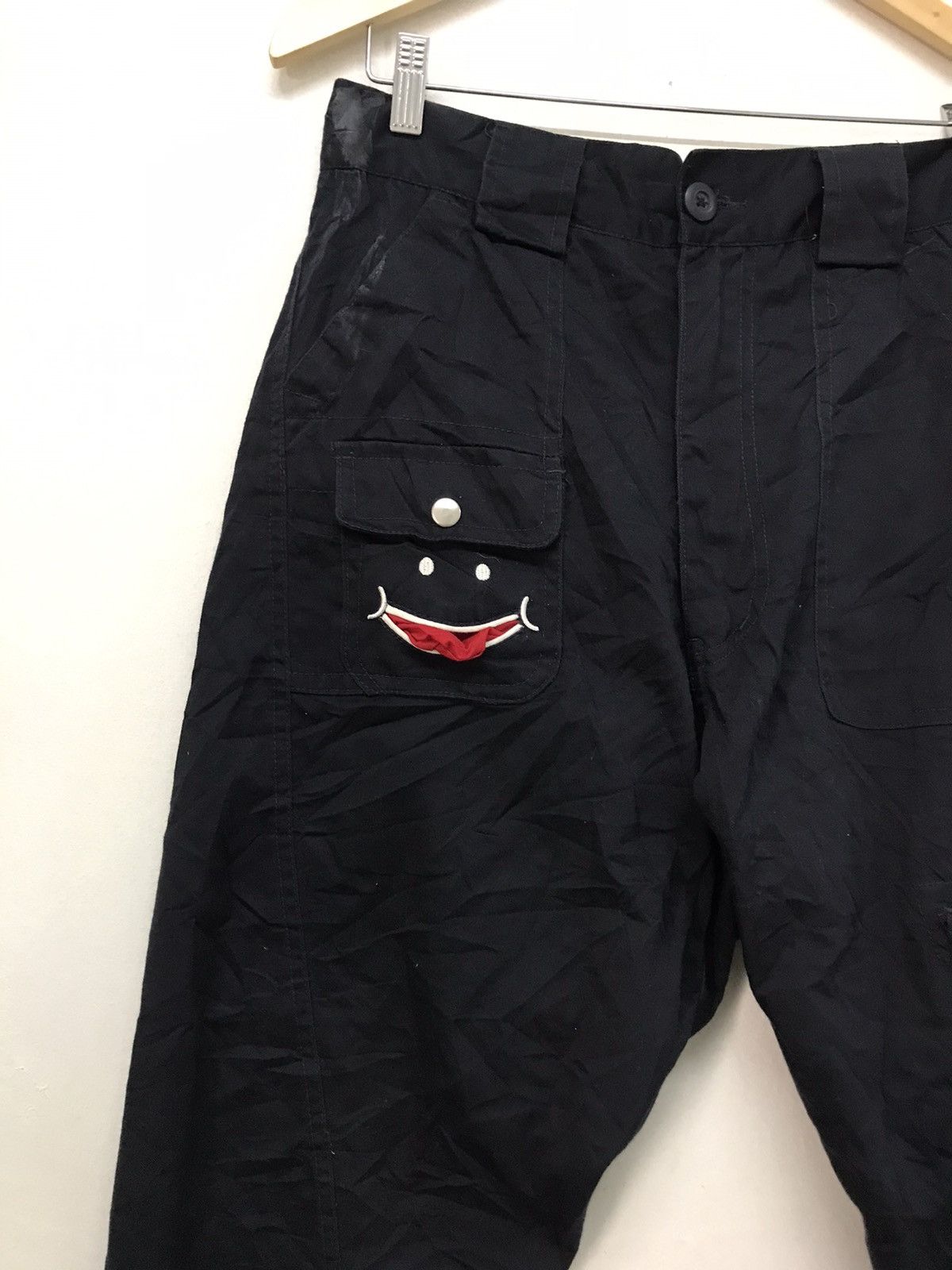 Japanese Brand Nice❗️Up Start Smiley Face Cargo Monkey Pants Like Kapital Size US 33 - 3 Thumbnail