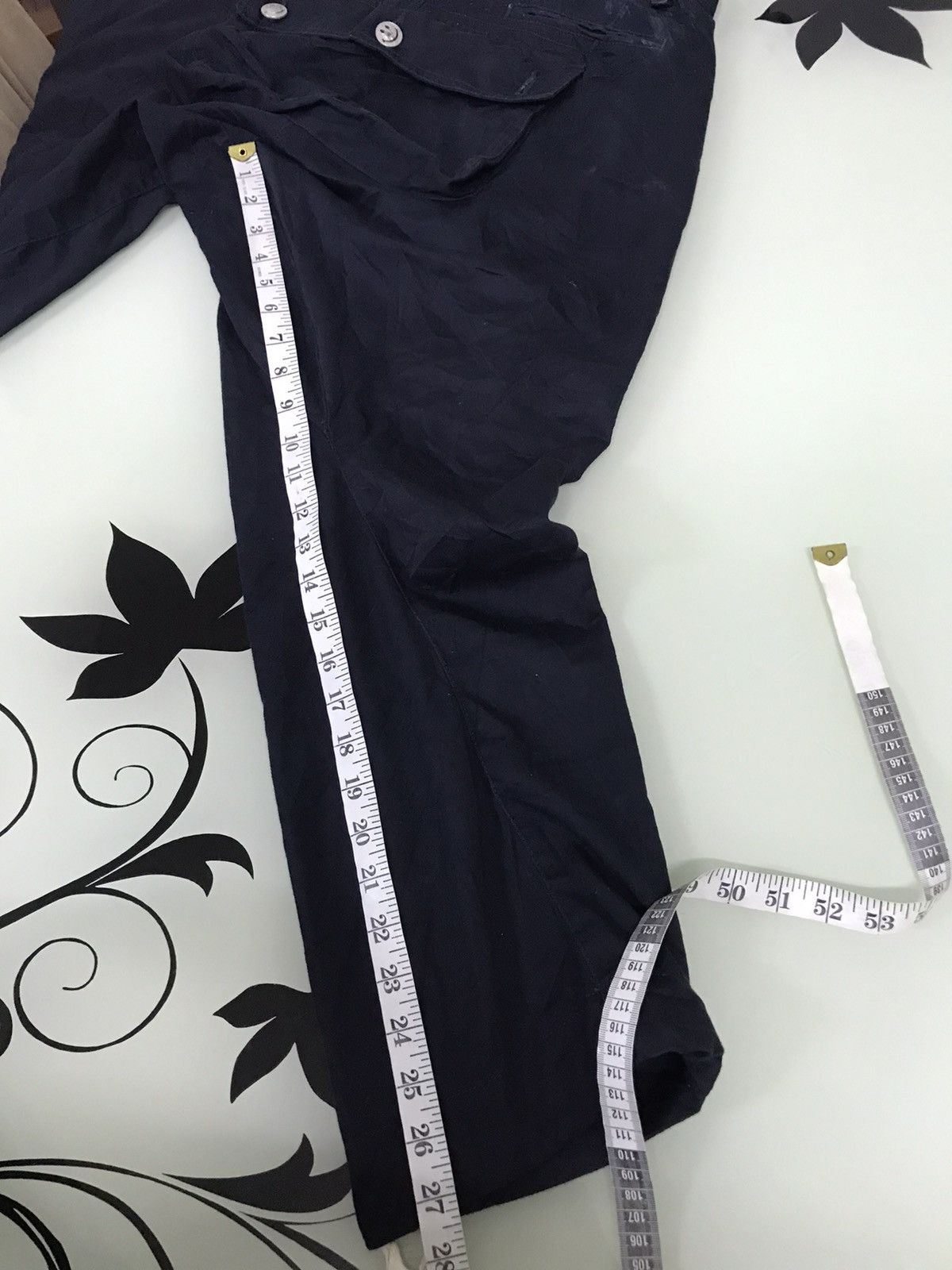 Japanese Brand Nice❗️Up Start Smiley Face Cargo Monkey Pants Like Kapital Size US 33 - 17 Thumbnail