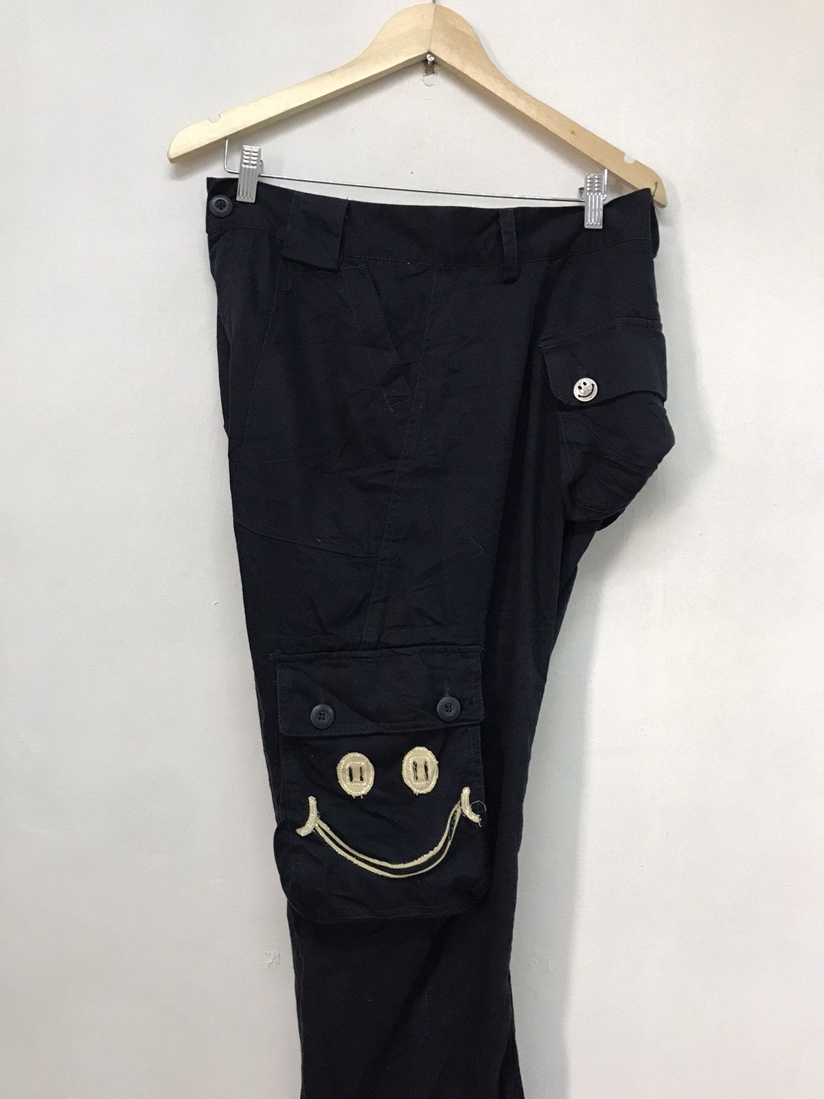 Japanese Brand Nice❗️Up Start Smiley Face Cargo Monkey Pants Like Kapital Size US 33 - 12 Thumbnail