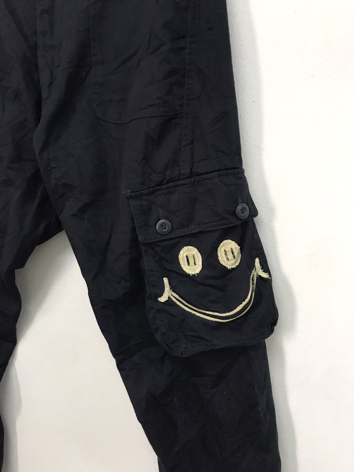 Japanese Brand Nice❗️Up Start Smiley Face Cargo Monkey Pants Like Kapital Size US 33 - 4 Thumbnail