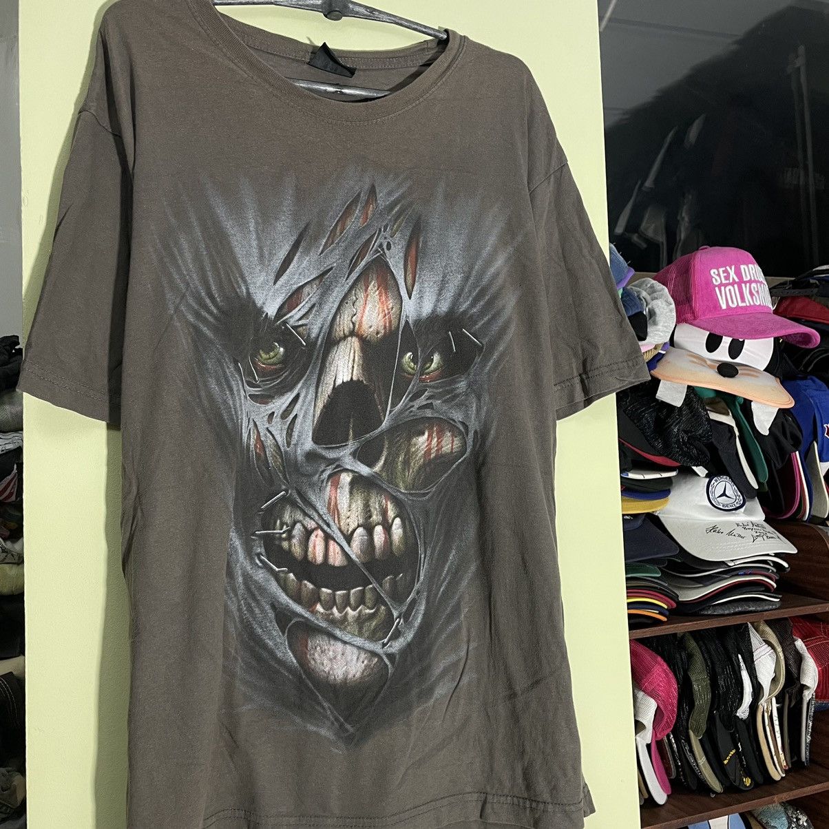 Vintage Vintage Y2K Sun Faded Skull Graphic Tee Horror Punk Boxy XXL Size US XXL / EU 58 / 5 - 4 Thumbnail