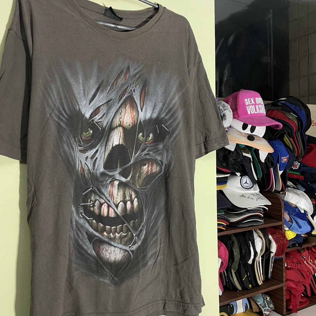 Vintage Vintage Y2K Sun Faded Skull Graphic Tee Horror Punk Boxy XXL Size US XXL / EU 58 / 5 - 5 Thumbnail