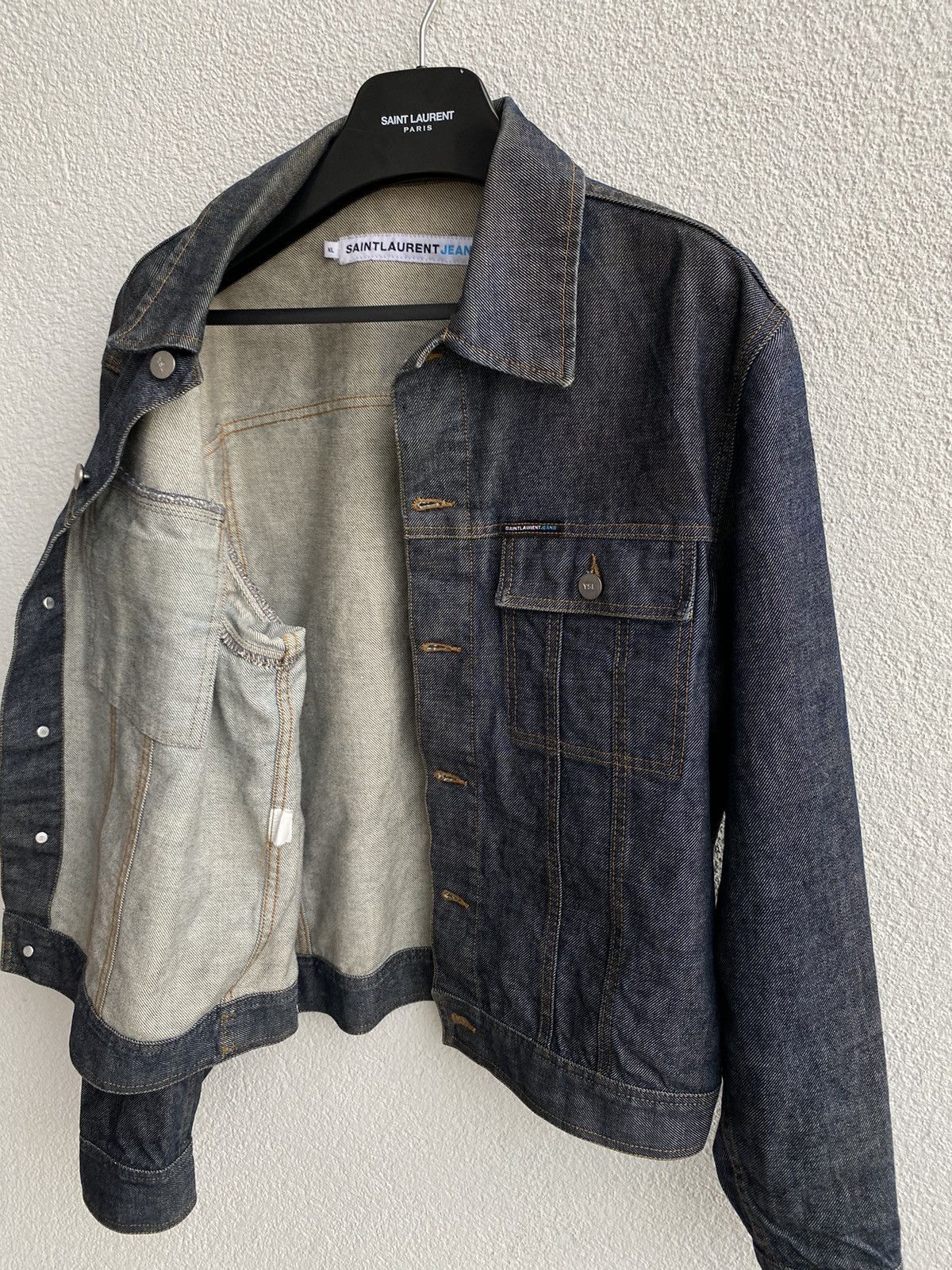 Vintage YSL Denim Jacket Trucker Saint Laurent Jeans | Grailed