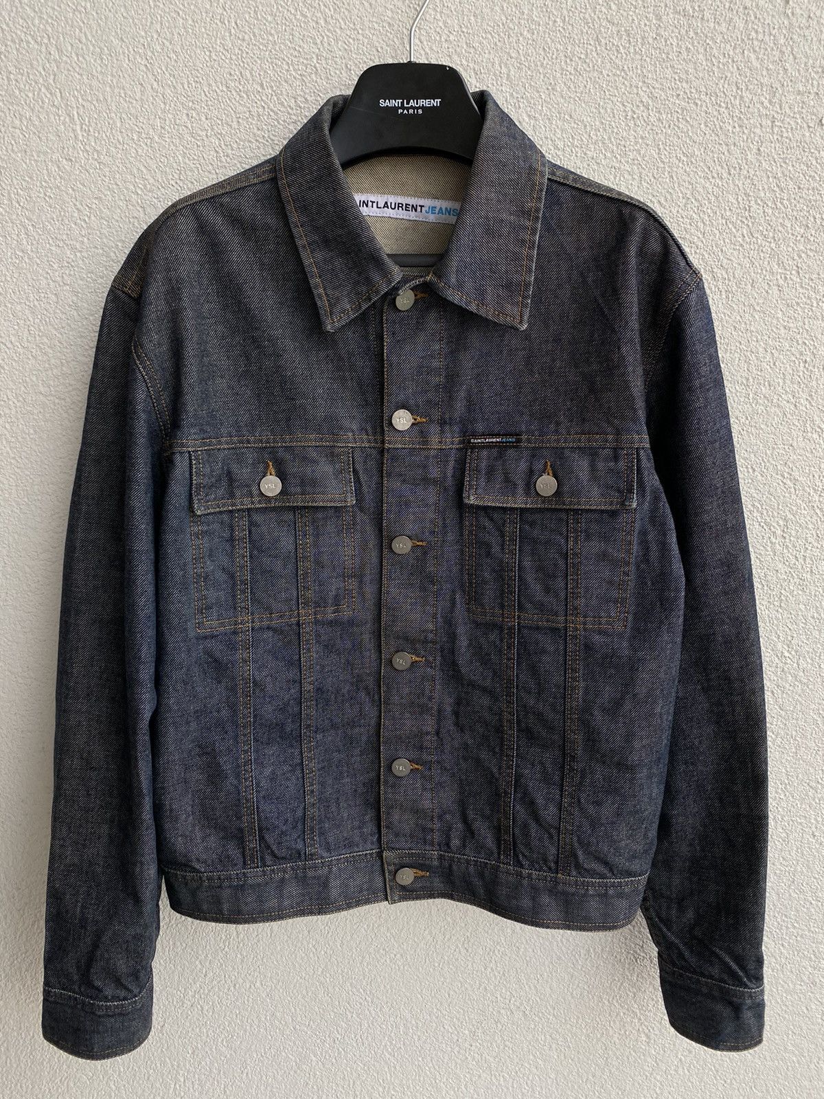 Vintage YSL Denim Jacket Trucker Saint Laurent Jeans | Grailed