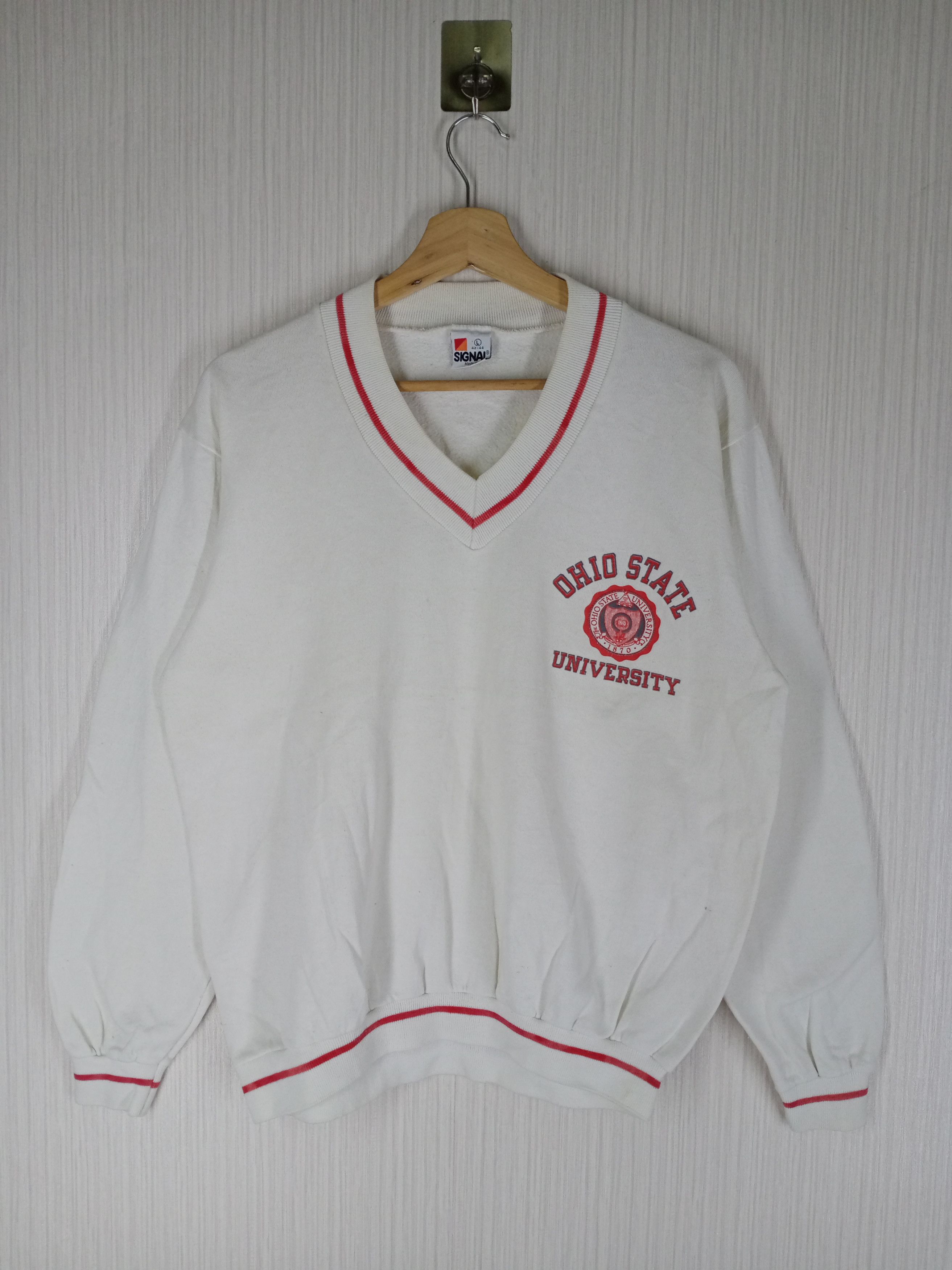 image of Collegiate x Vintage 90's Ohio State University Sweatshirt in White, Men's (Size Medium)
