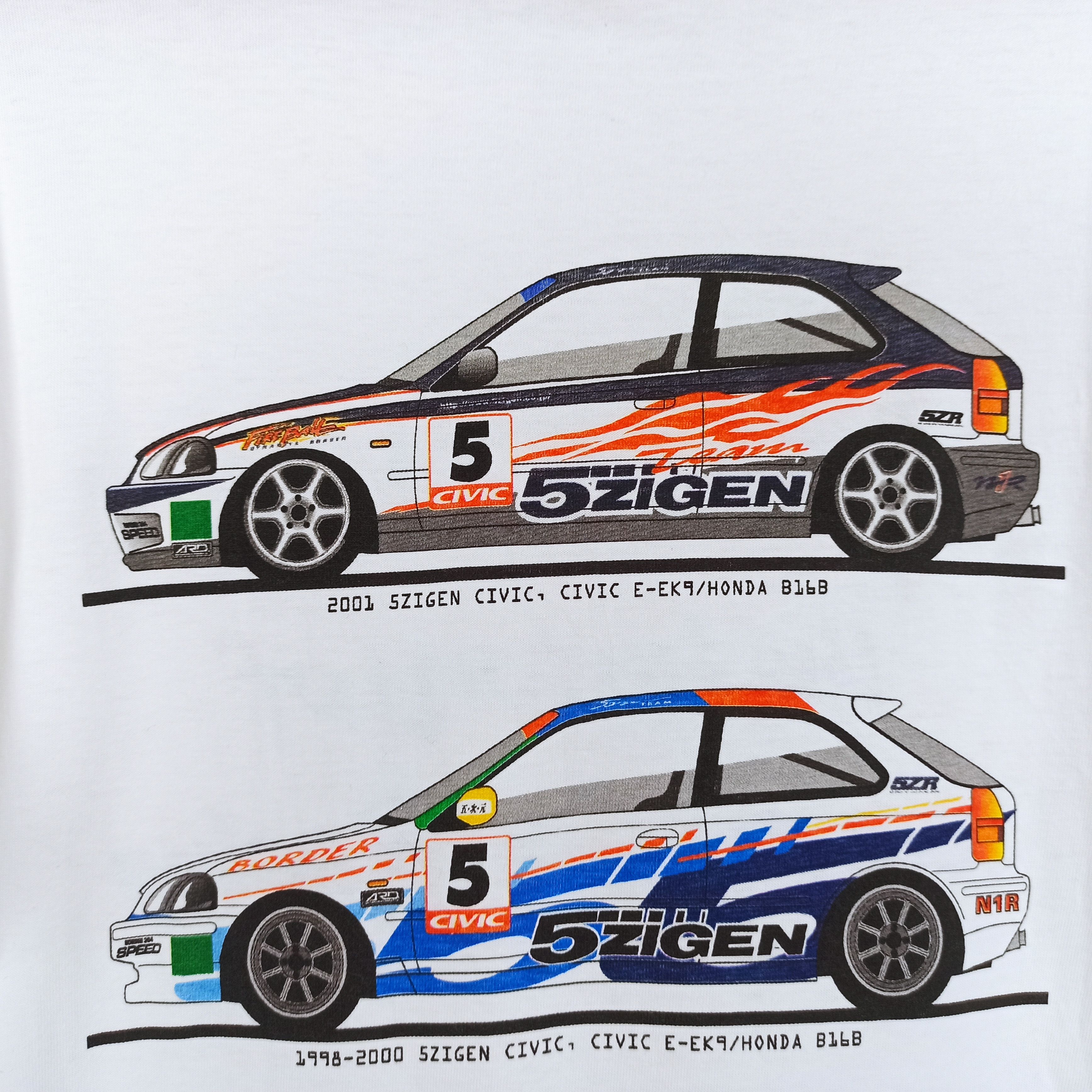 Honda × Sports Specialties 🔥Vintage🔥 Honda Civic EK Team 5Zigen History Nice Design Size US L / EU 52-54 / 3 - 4 Thumbnail
