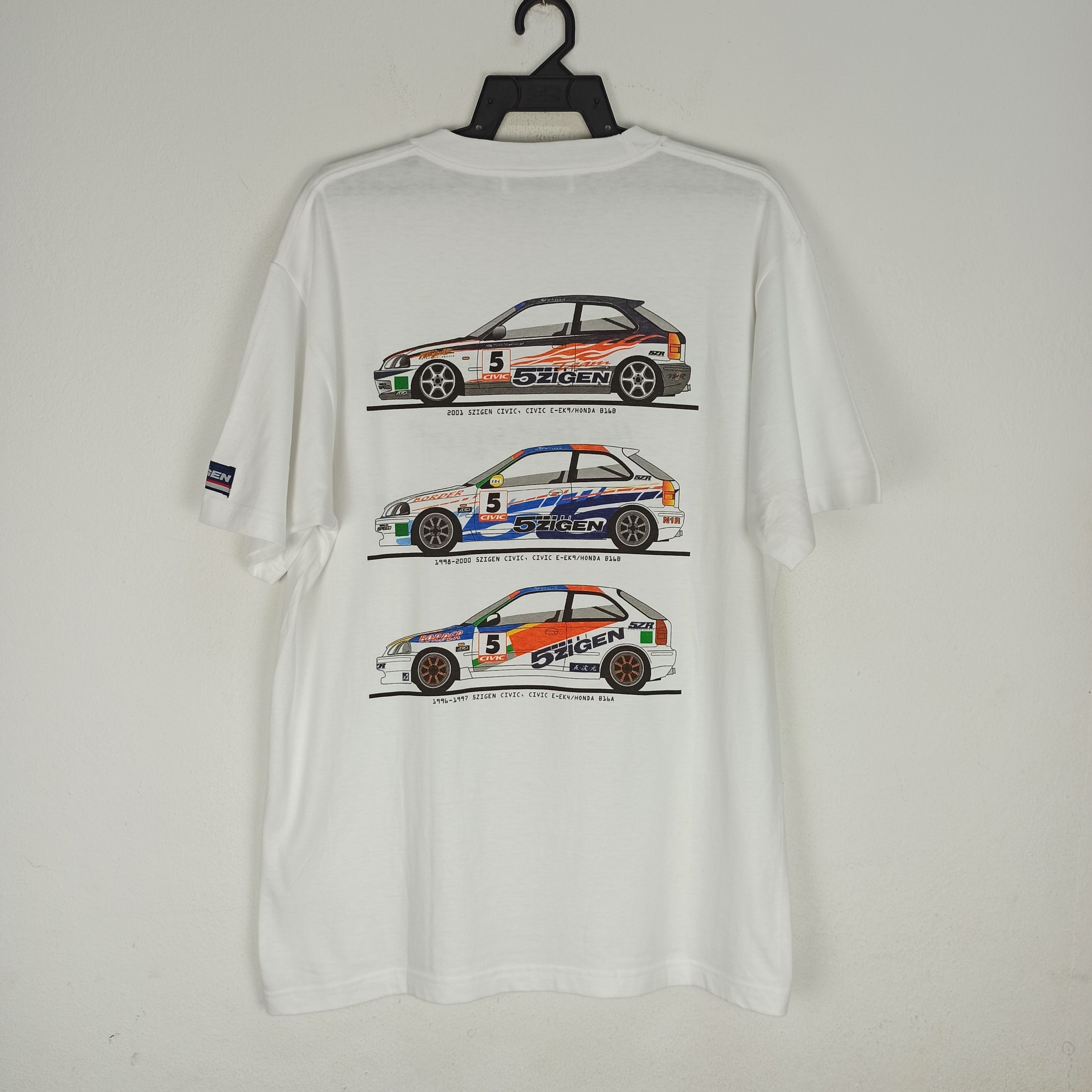Honda × Sports Specialties 🔥Vintage🔥 Honda Civic EK Team 5Zigen History Nice Design Size US L / EU 52-54 / 3 - 1 Thumbnail