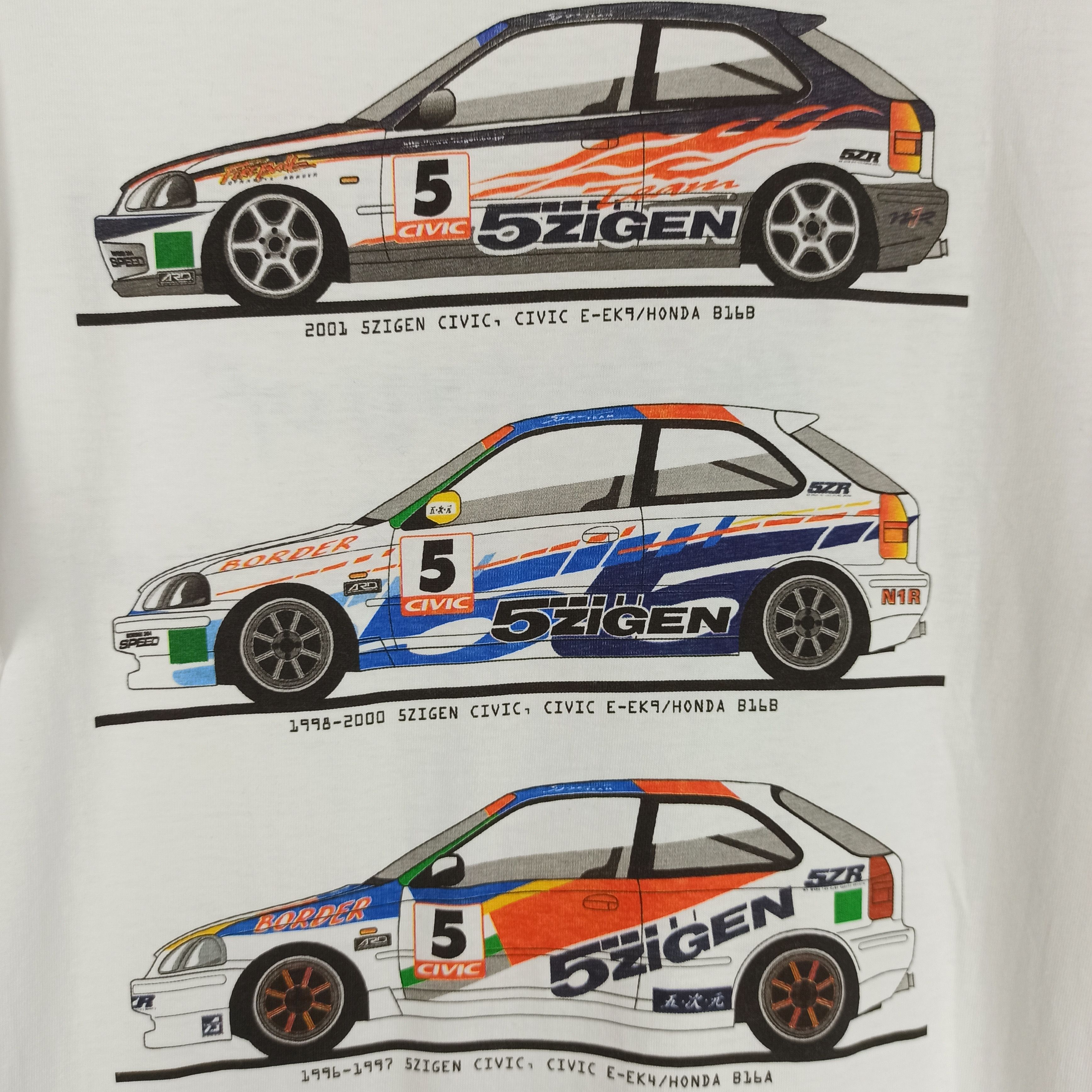 Honda × Sports Specialties 🔥Vintage🔥 Honda Civic EK Team 5Zigen History Nice Design Size US L / EU 52-54 / 3 - 3 Thumbnail