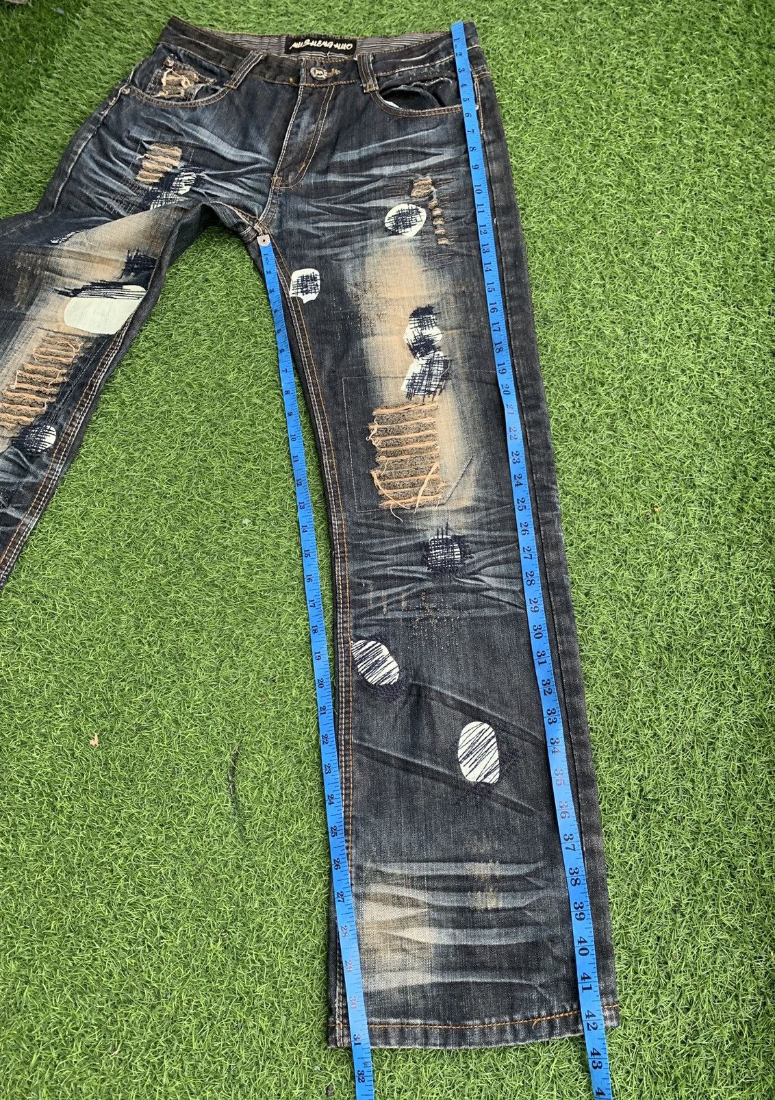 Japanese Brand Japanese Brand Mu Sheng Huo Distressed Jeans Size US 30 / EU 46 - 20 Thumbnail