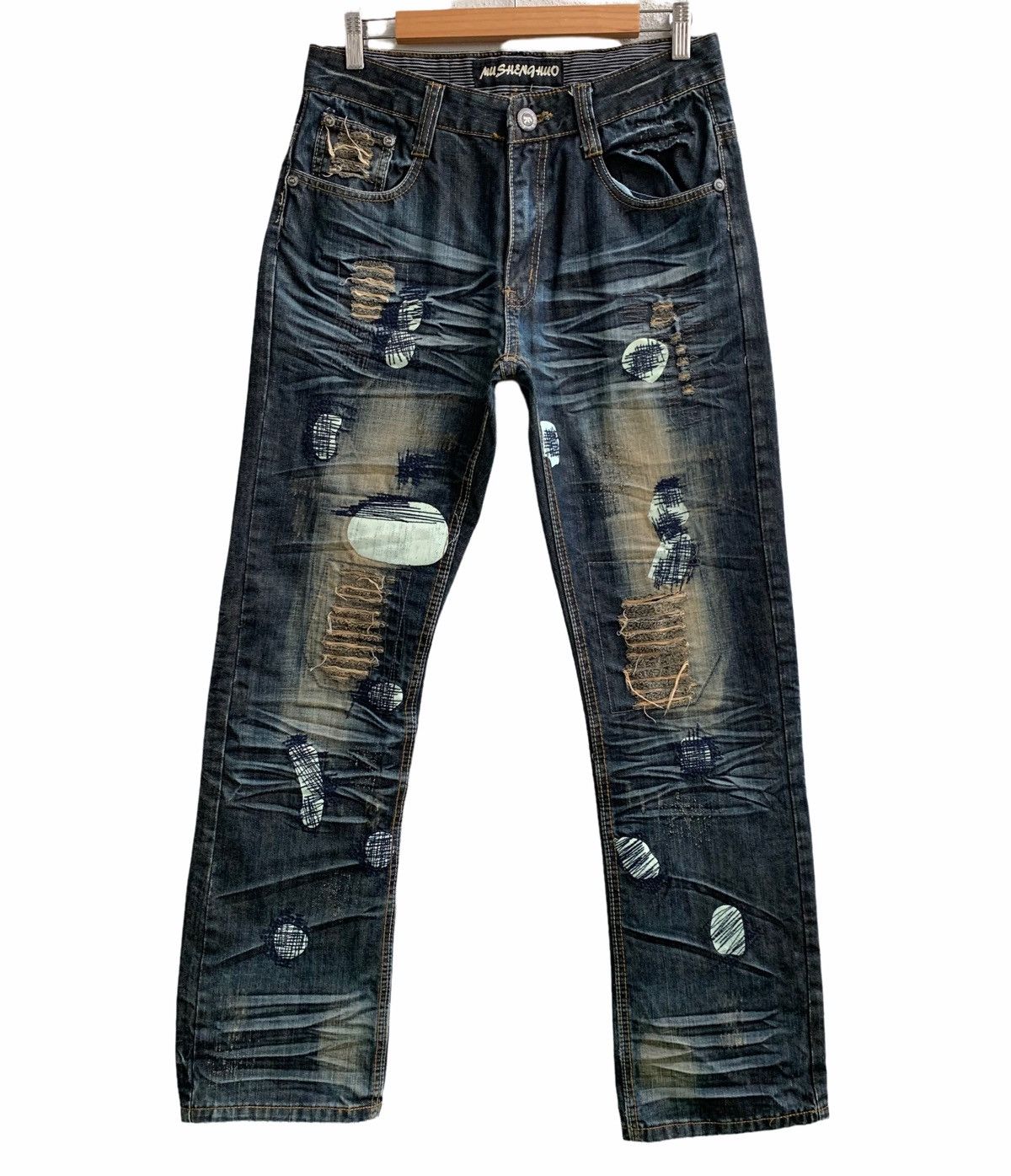 Japanese Brand Japanese Brand Mu Sheng Huo Distressed Jeans Size US 30 / EU 46 - 1 Thumbnail
