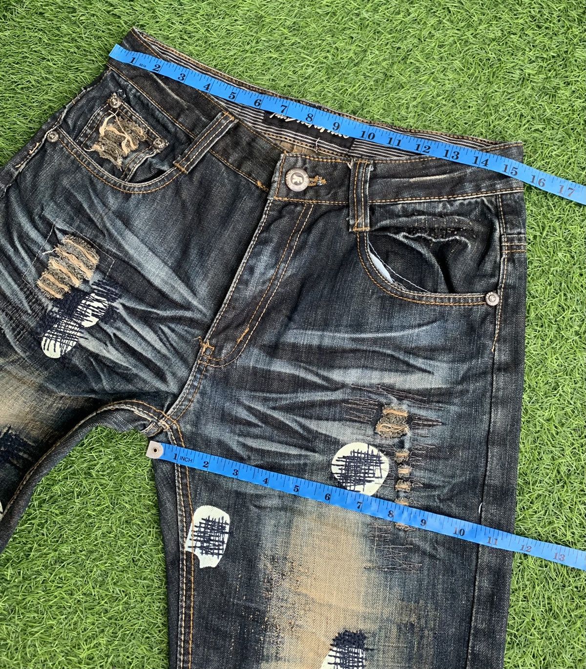 Japanese Brand Japanese Brand Mu Sheng Huo Distressed Jeans Size US 30 / EU 46 - 16 Thumbnail