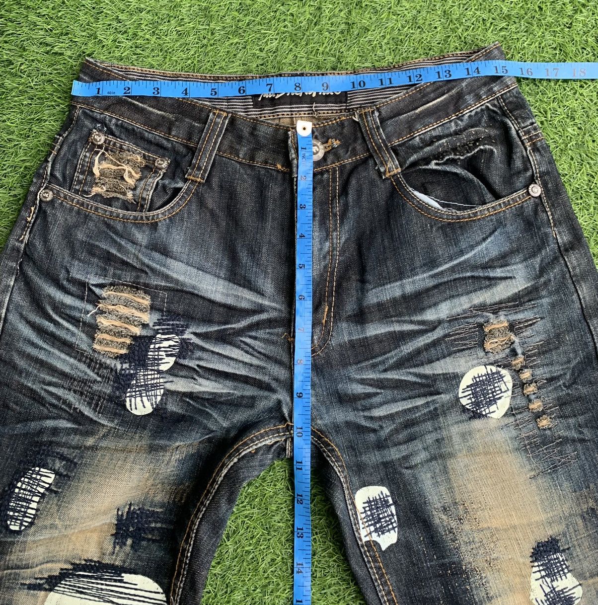 Japanese Brand Japanese Brand Mu Sheng Huo Distressed Jeans Size US 30 / EU 46 - 17 Thumbnail