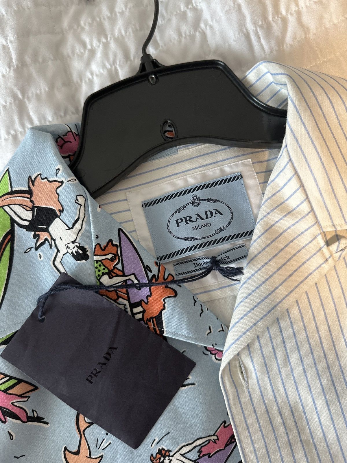 Prada Double Match Poplin Shirt Size US S / EU 44-46 / 1 - 3 Thumbnail