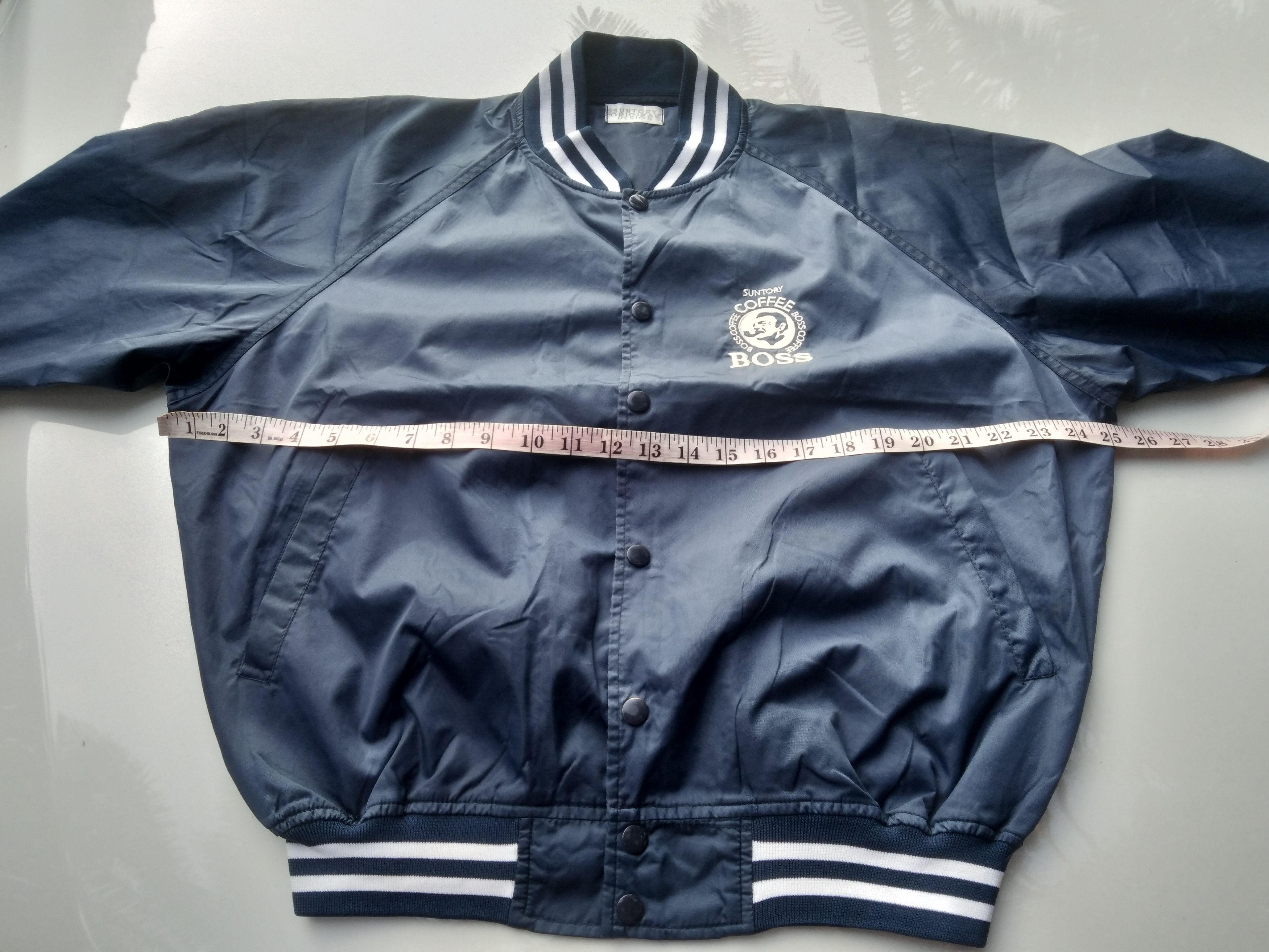 Vintage SUNTORY BOSS COFFEE LIGHTLAYERS VARSITY JACKET Size US L / EU 52-54 / 3 - 11 Thumbnail