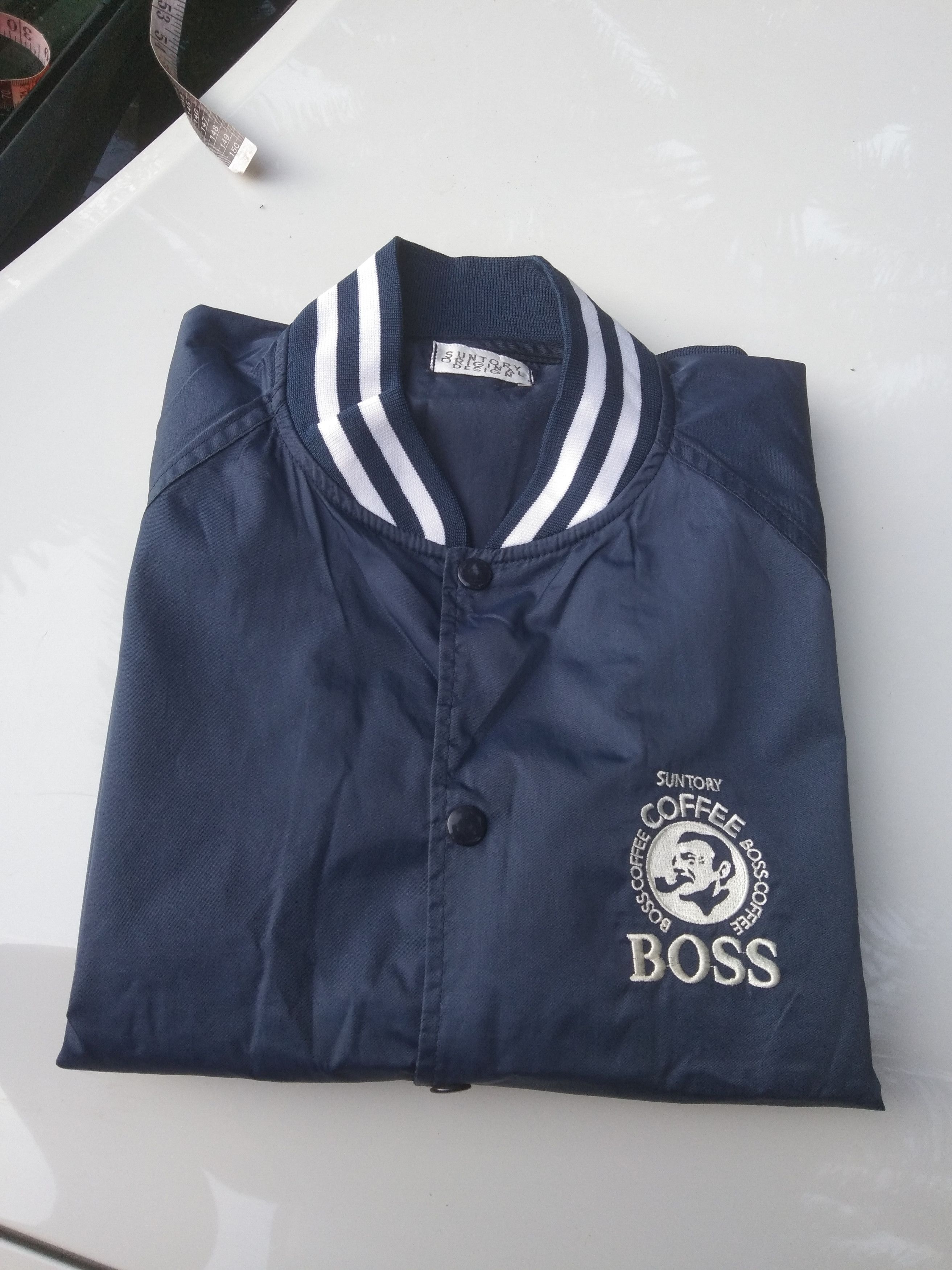 Vintage SUNTORY BOSS COFFEE LIGHTLAYERS VARSITY JACKET Size US L / EU 52-54 / 3 - 5 Thumbnail