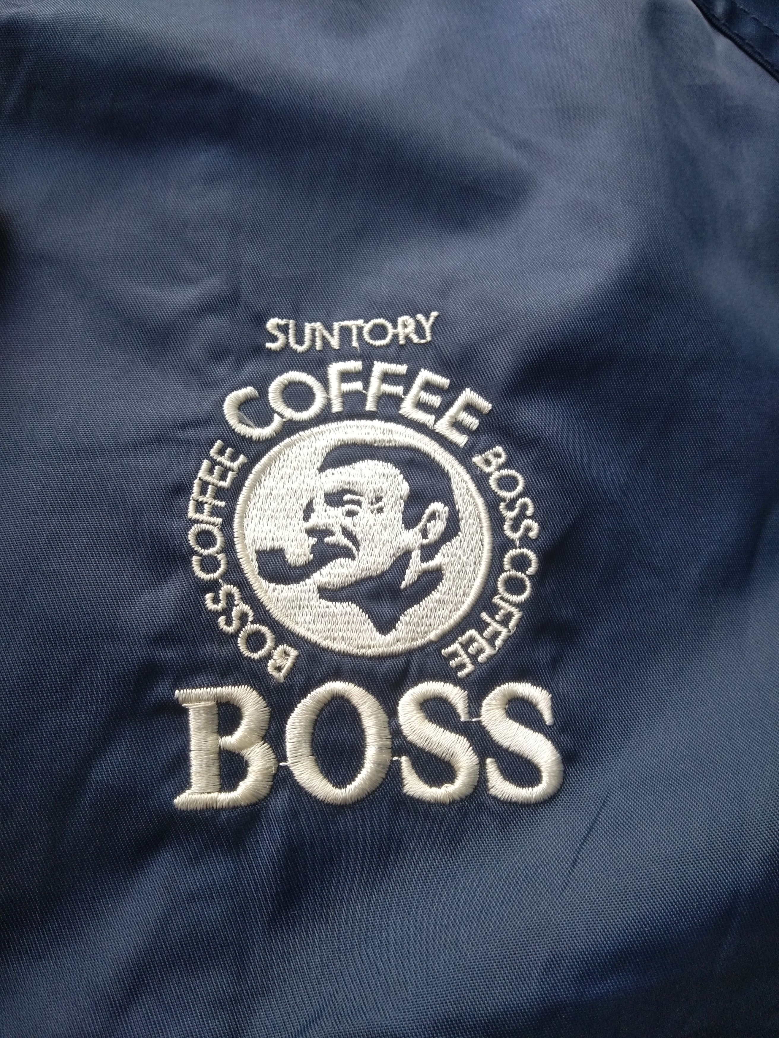 Vintage SUNTORY BOSS COFFEE LIGHTLAYERS VARSITY JACKET Size US L / EU 52-54 / 3 - 6 Thumbnail