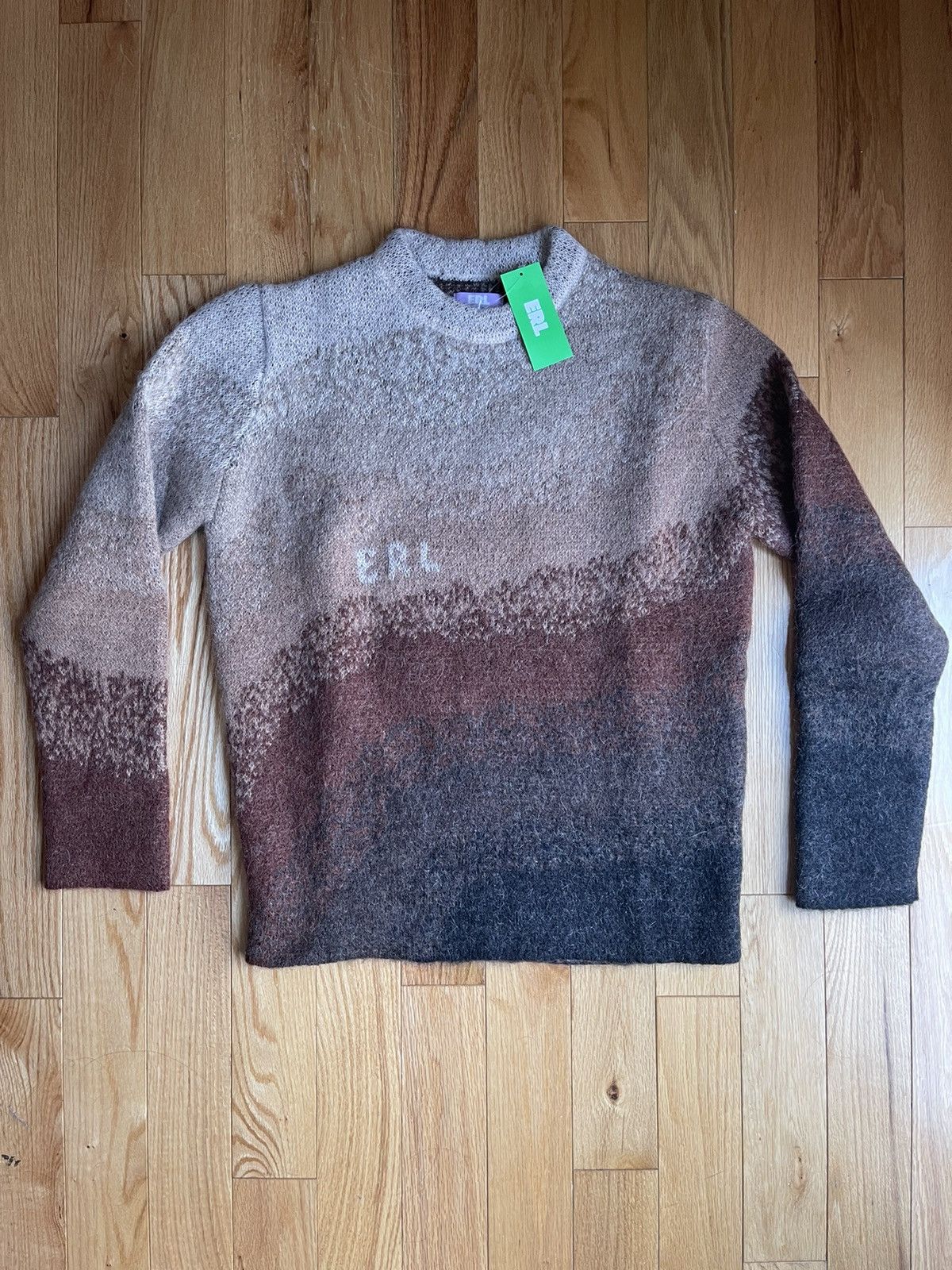 image of Erl Bowy Sweater in Brown, Men's (Size Small)