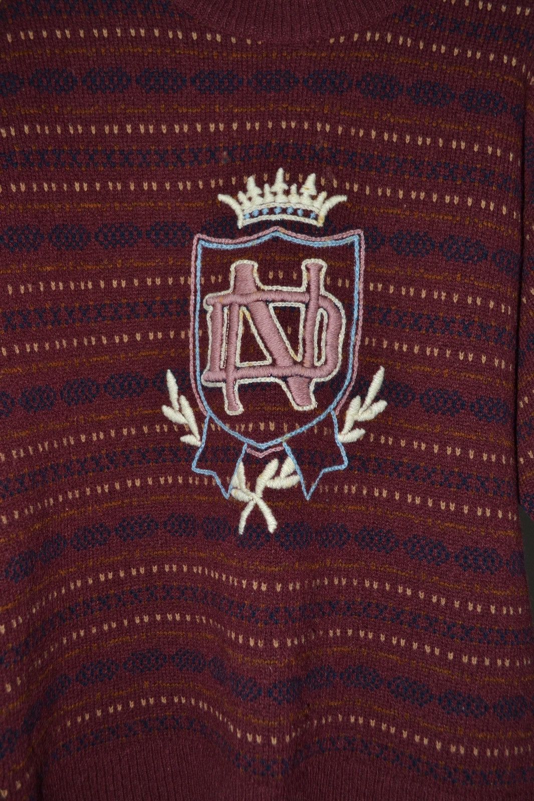 1990s Fair Isle Knit Crest Sweater