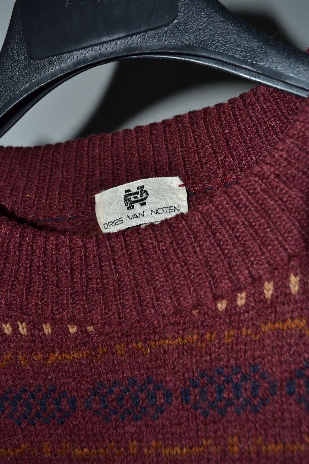 1990s Fair Isle Knit Crest Sweater