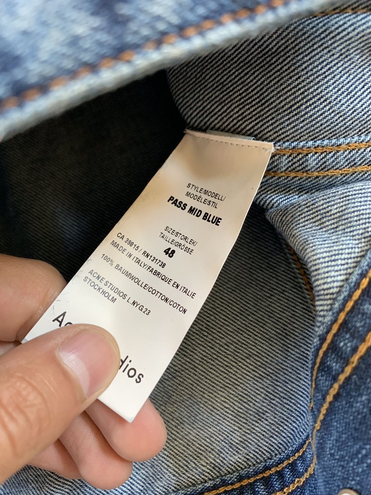 Acne Studios Pass Denim Jacket in Mid Blue Size US M / EU 48-50 / 2 - 10 Thumbnail