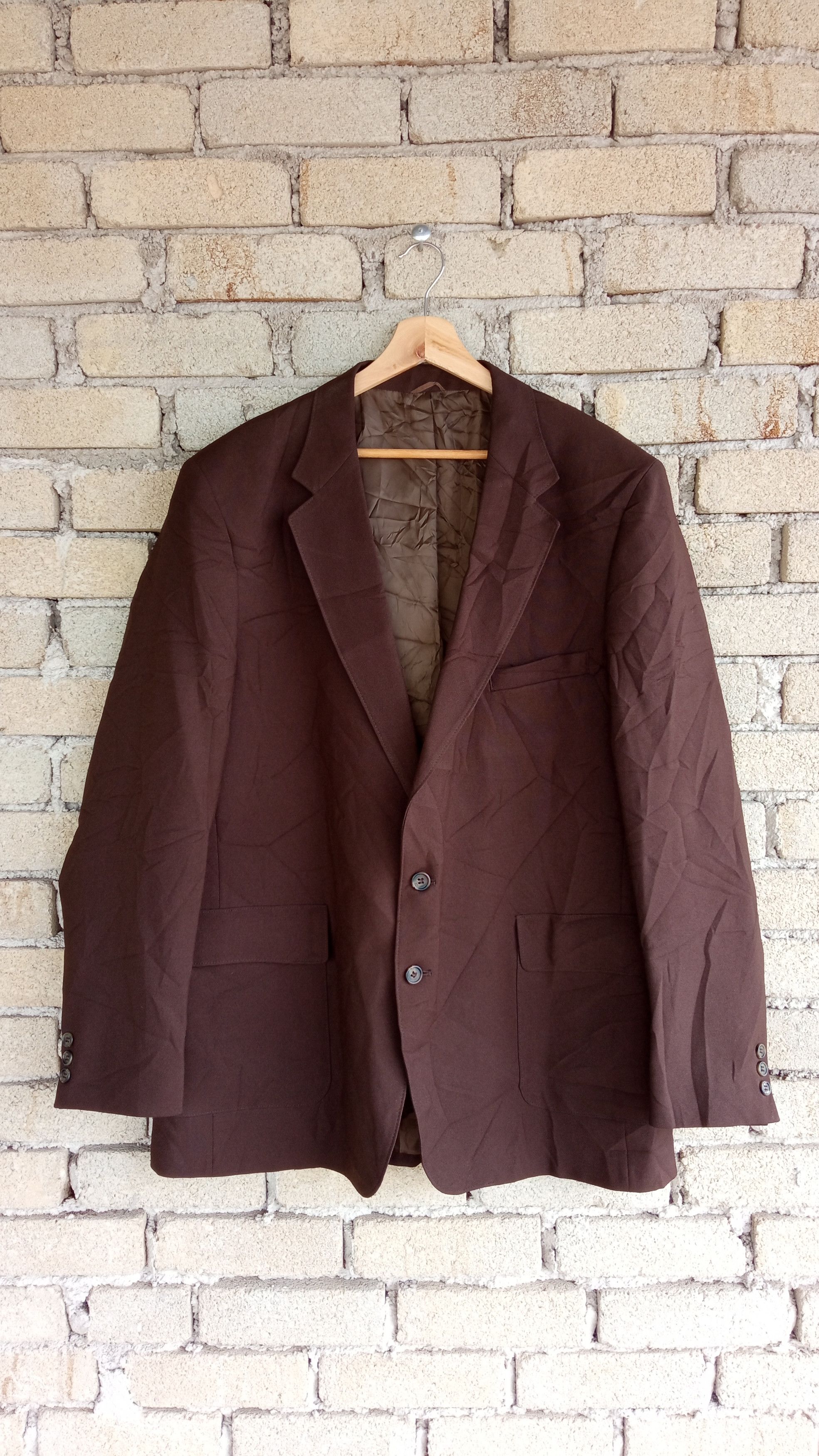 Levi's × Vintage 🔥🔥Vintage Levi's Sta-Prest Brown Action Blazer Coat Jacket Size US L / EU 52-54 / 3 - 1 Thumbnail