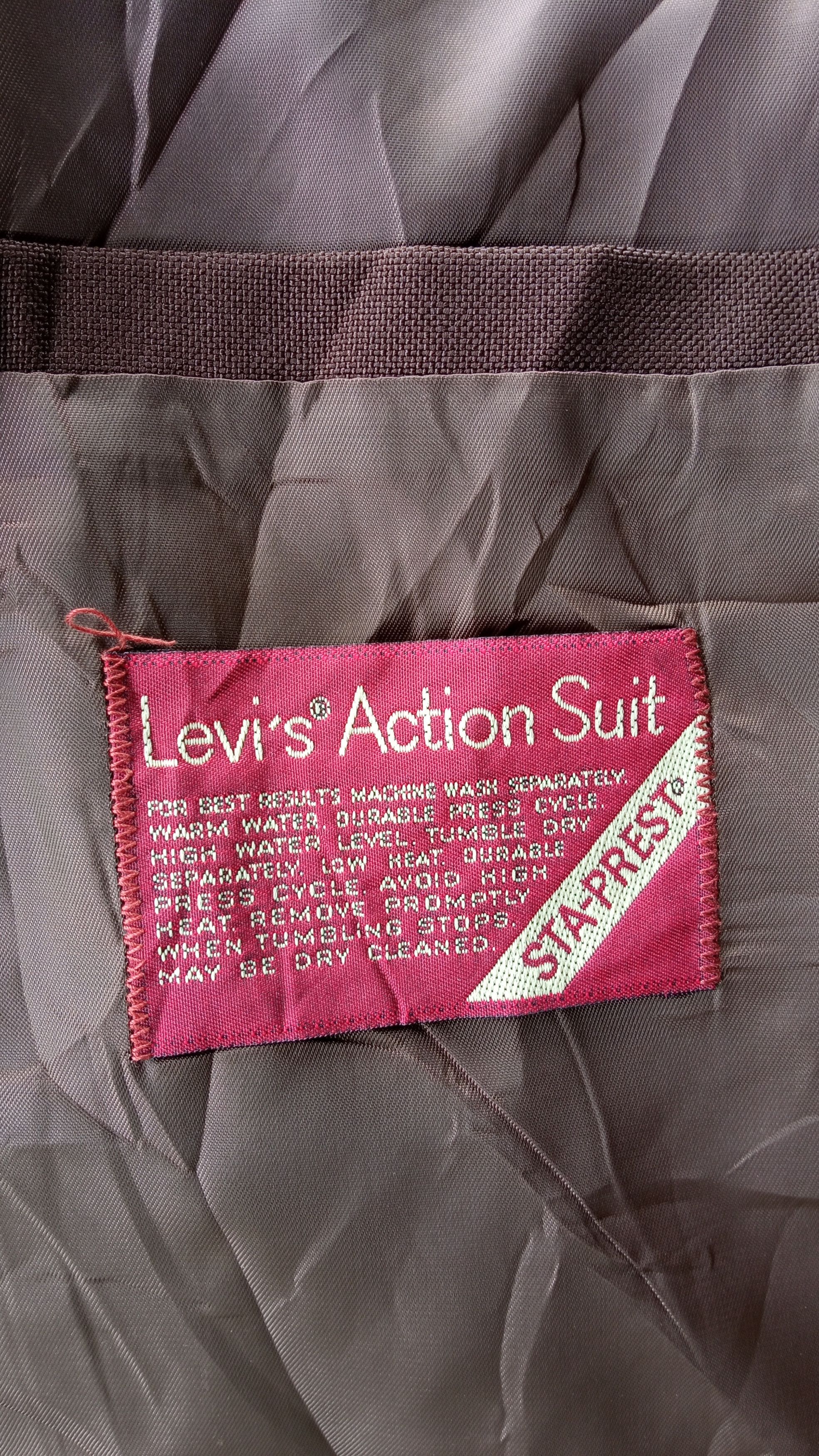 Levi's × Vintage 🔥🔥Vintage Levi's Sta-Prest Brown Action Blazer Coat Jacket Size US L / EU 52-54 / 3 - 10 Thumbnail