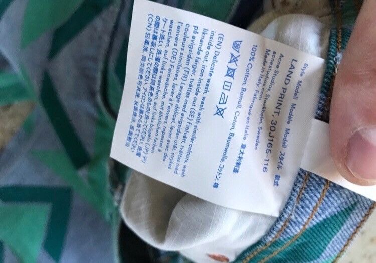 Acne Studios 30 X 34 Land Print Denim Size US 30 / EU 46 - 10 Thumbnail