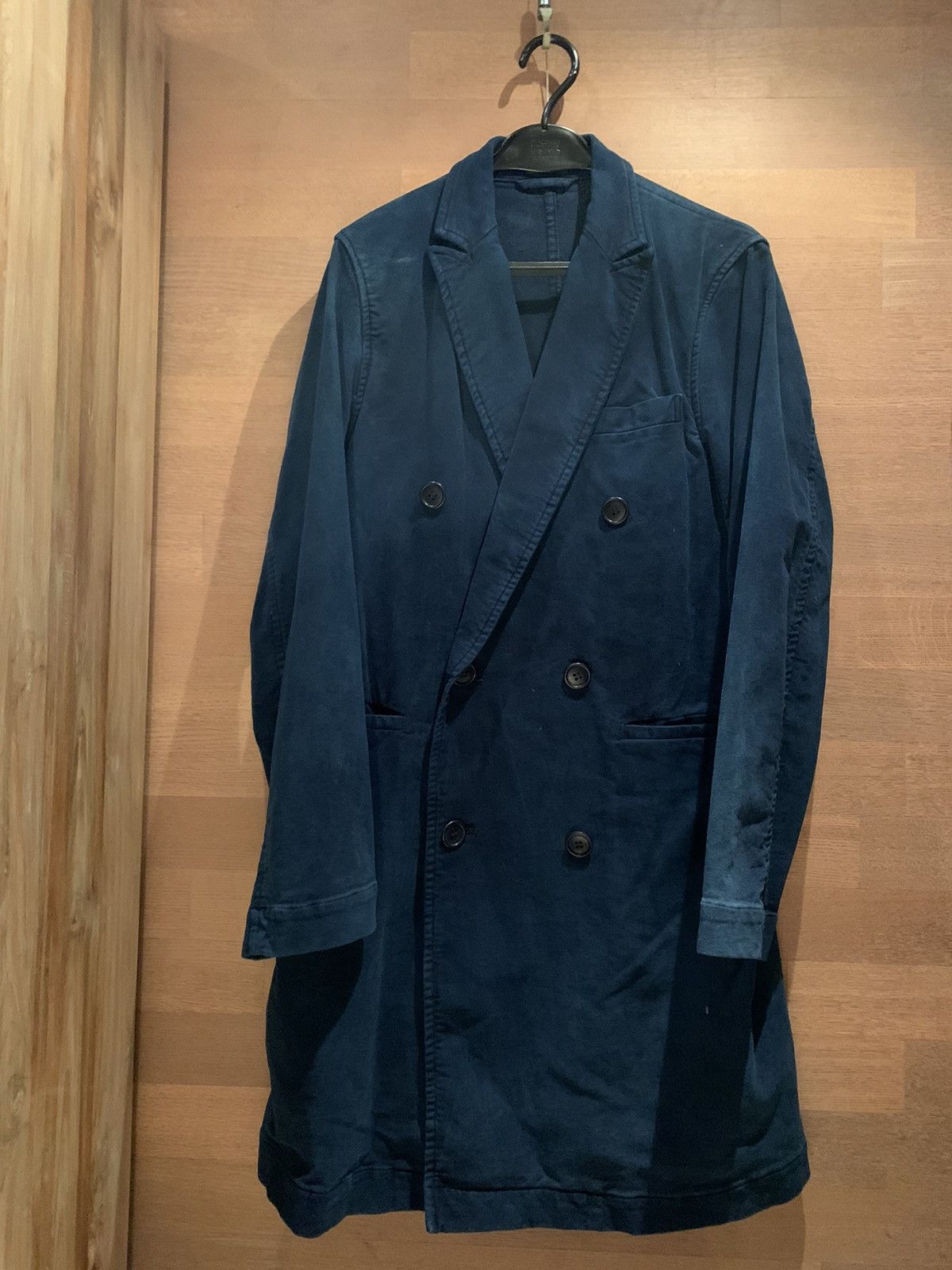 Blue Blue Japan Indigo dyed long double breasted jacket Size US M / EU 48-50 / 2 - 1 Thumbnail