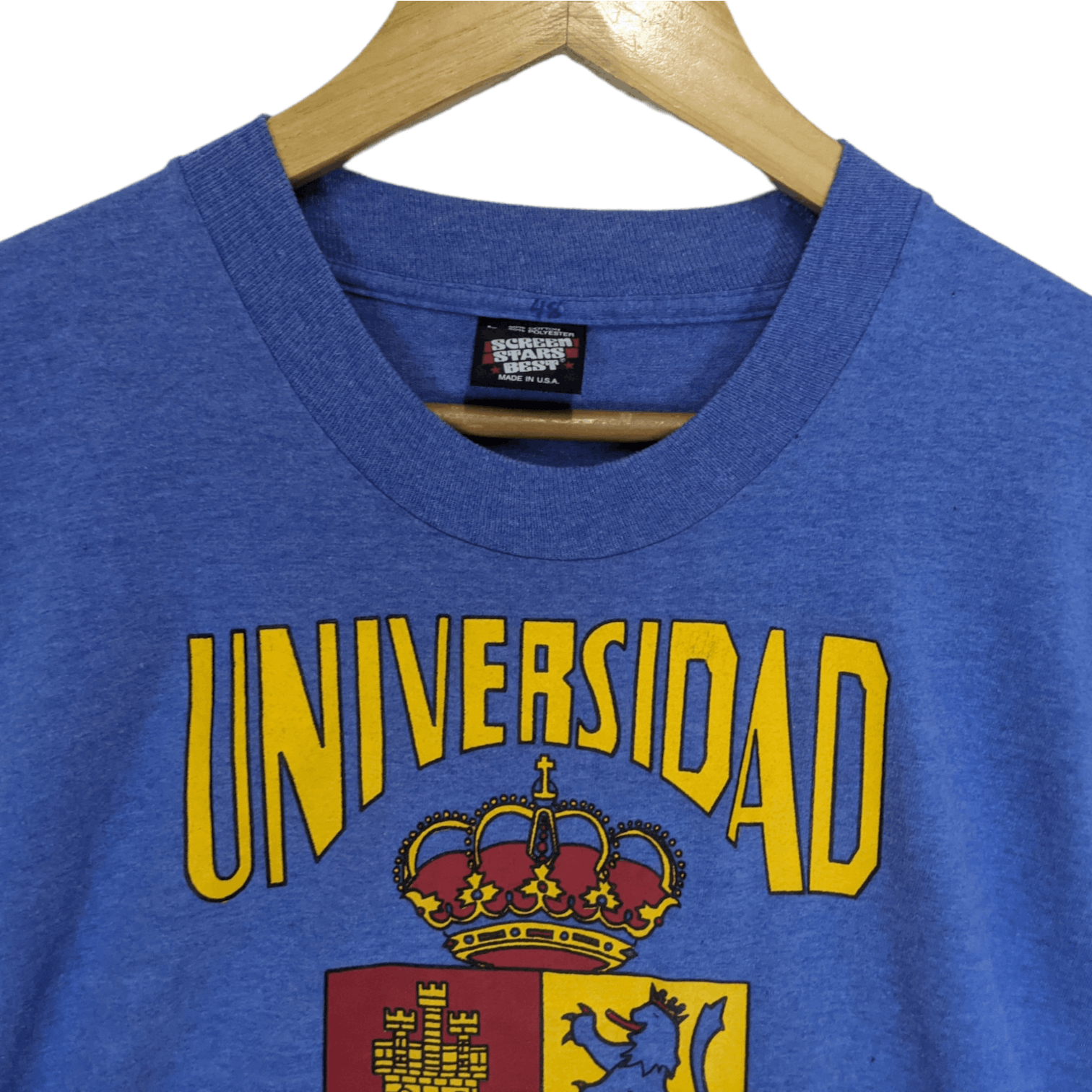 Custo Barcelona Vintage 80's UNIVERSIDAD BARCELONA University T-Shirt Size US L / EU 52-54 / 3 - 4 Thumbnail