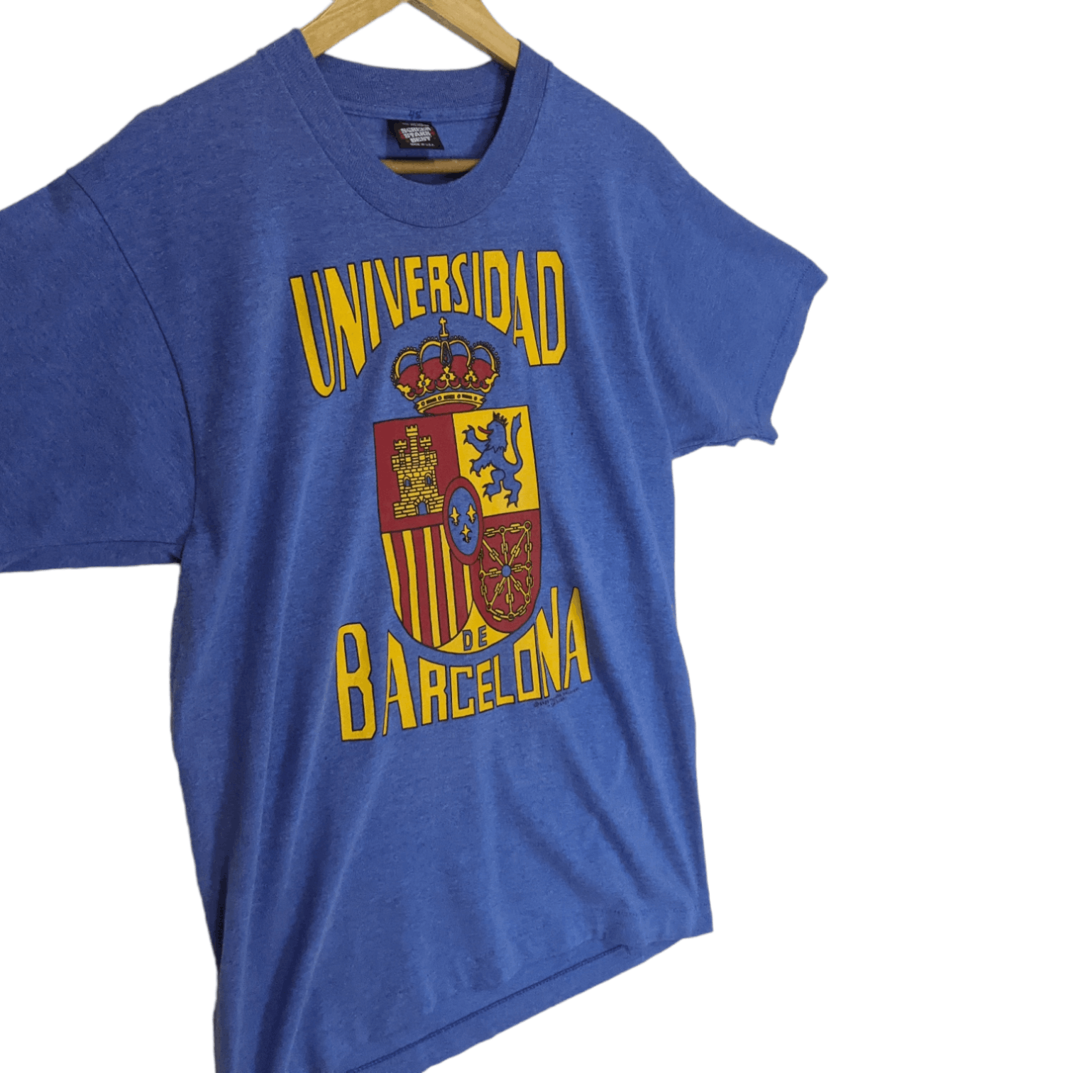 Custo Barcelona Vintage 80's UNIVERSIDAD BARCELONA University T-Shirt Size US L / EU 52-54 / 3 - 3 Thumbnail