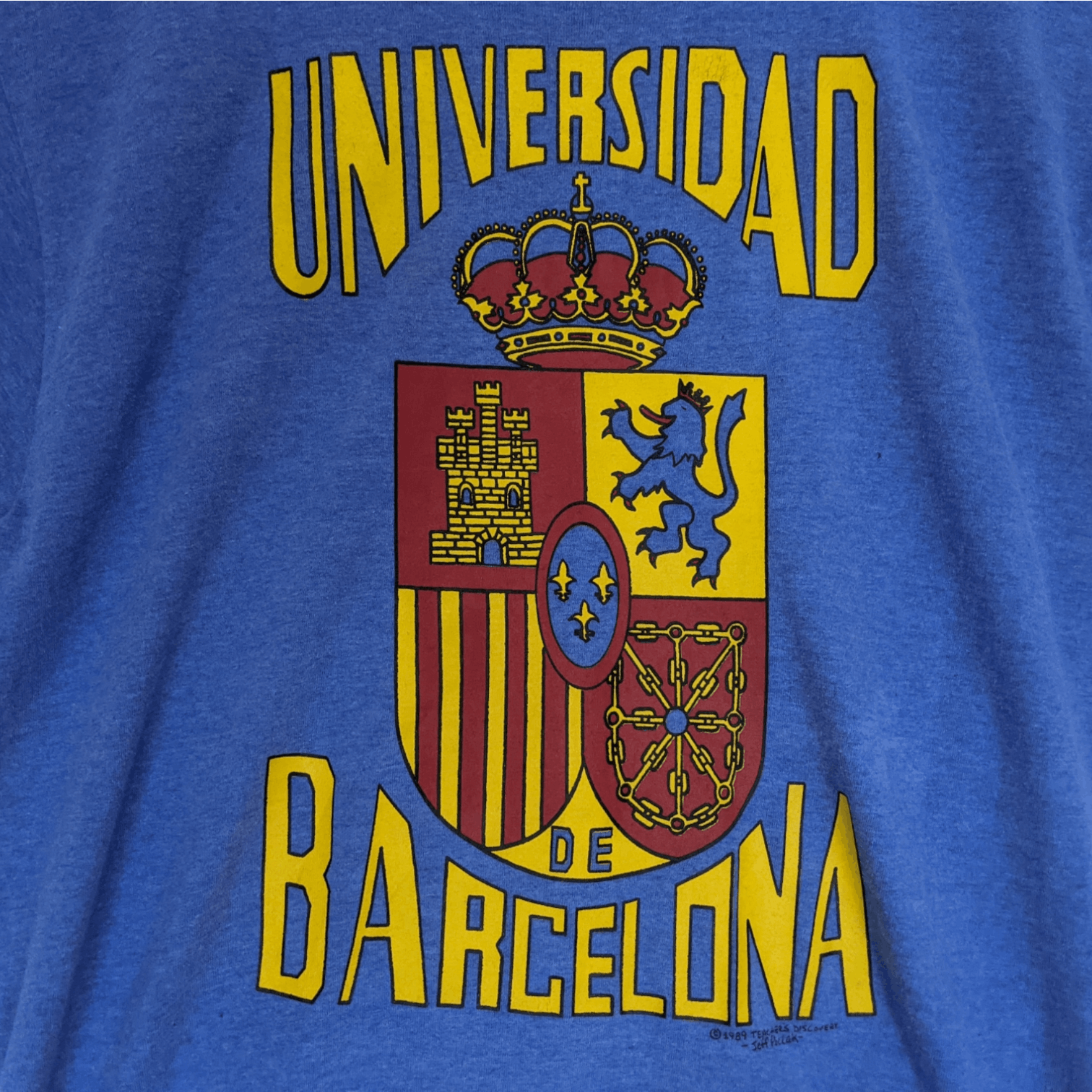 Custo Barcelona Vintage 80's UNIVERSIDAD BARCELONA University T-Shirt Size US L / EU 52-54 / 3 - 5 Thumbnail