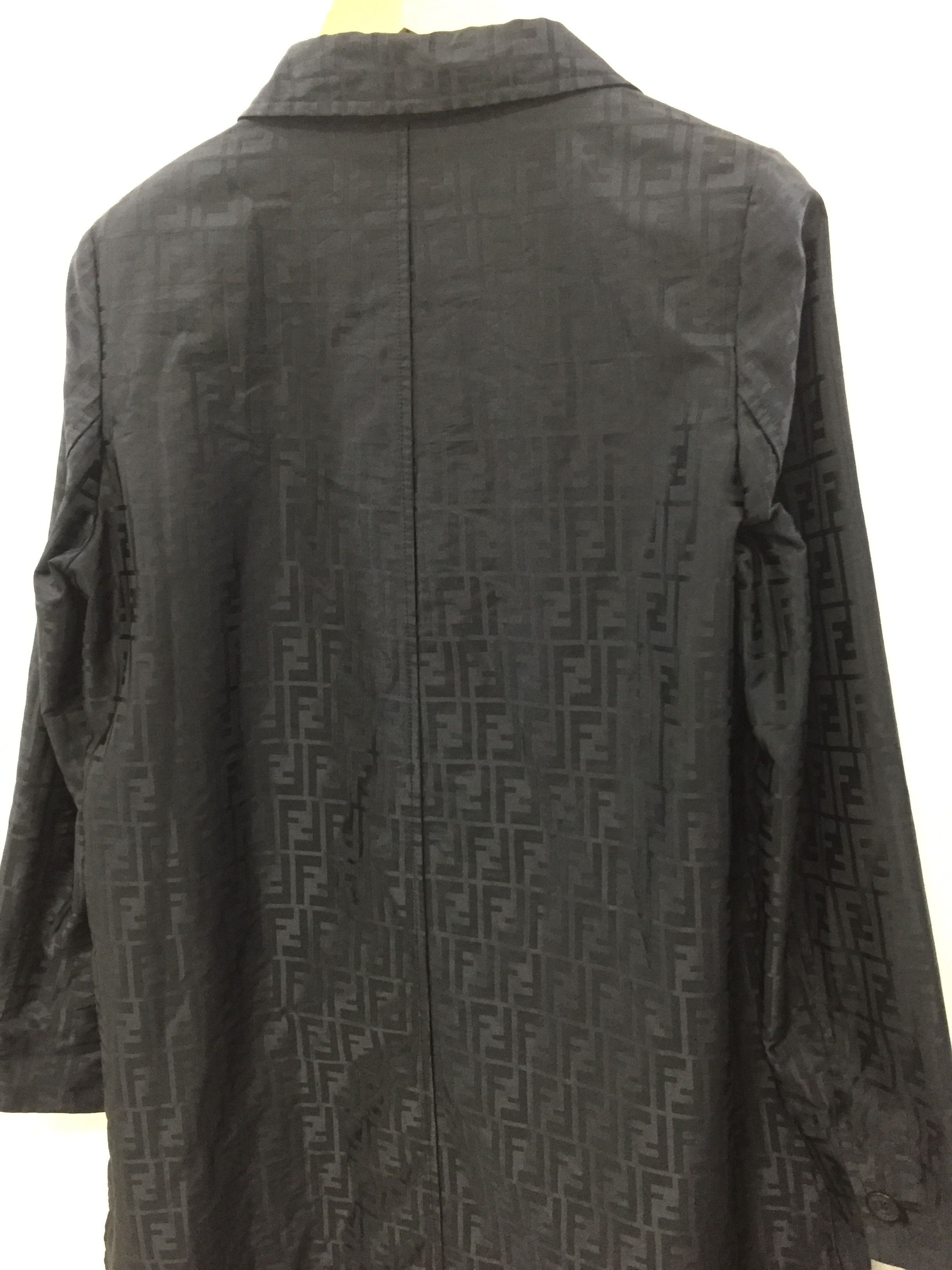 Fendi Vintage FENDI Zucca Monogram black long jacket Size M / US 6-8 / IT 42-44 - 10 Thumbnail