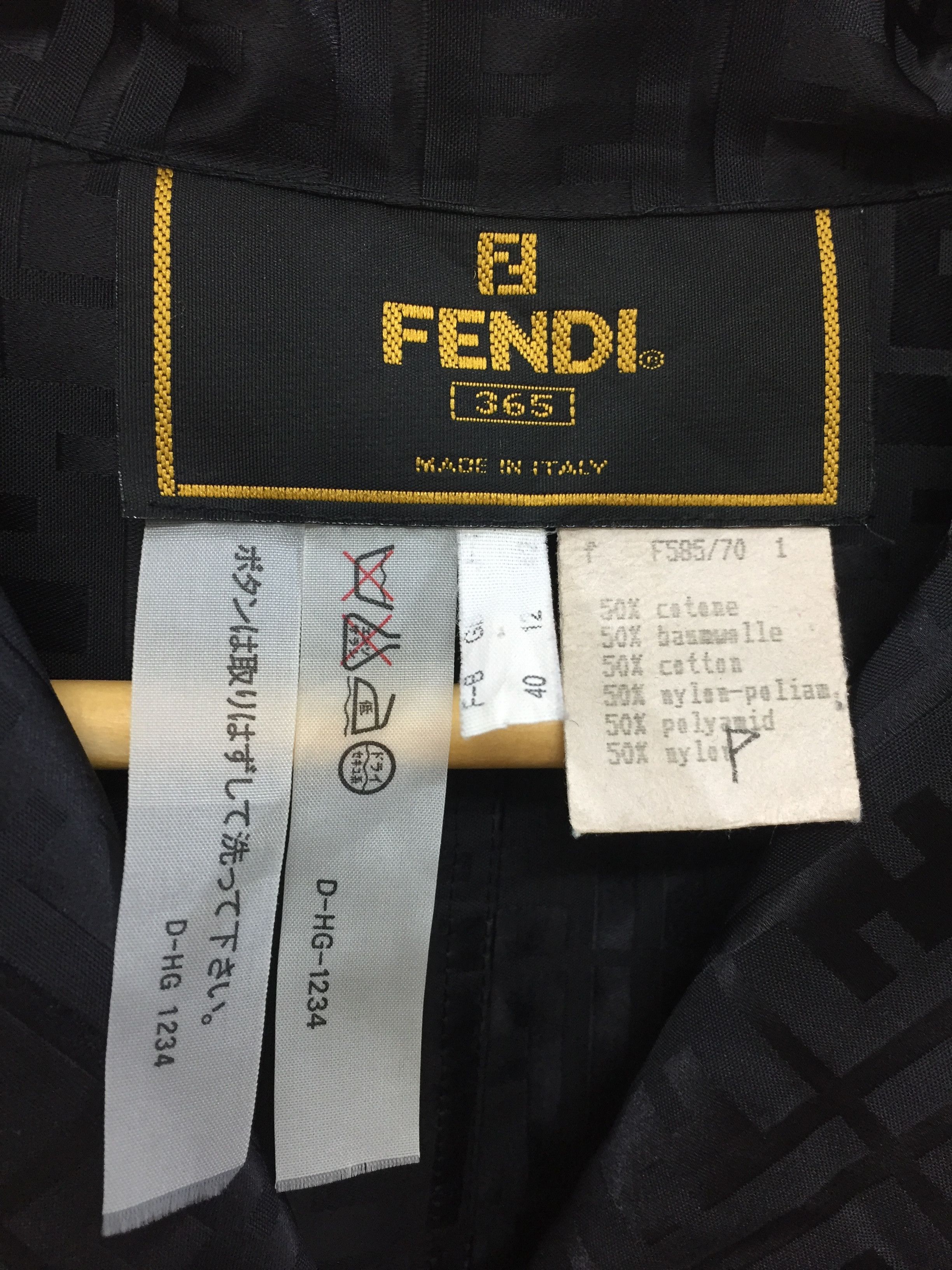 Fendi Vintage FENDI Zucca Monogram black long jacket Size M / US 6-8 / IT 42-44 - 11 Thumbnail