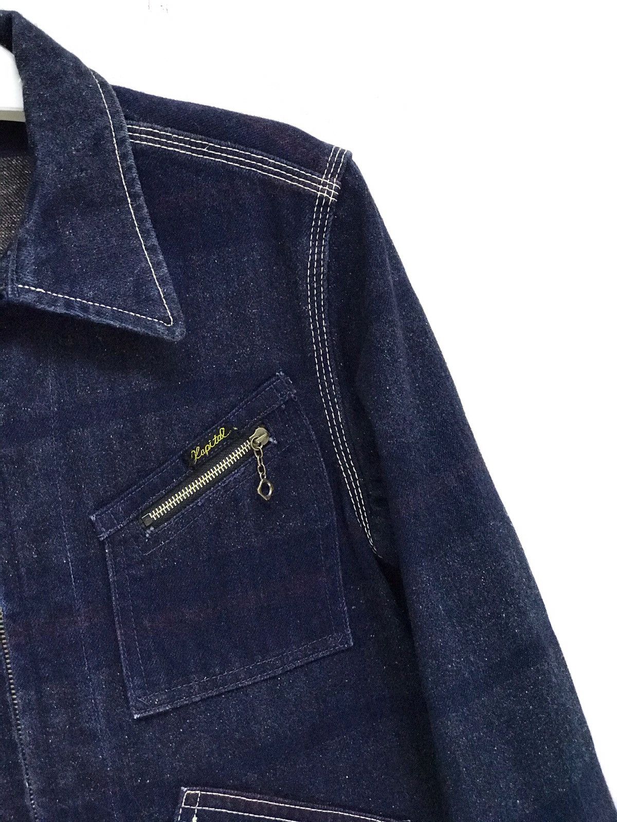 Japanese Brand ⚡Kapital Denim Cropped Jacket Blanket Lining Americana 4🟩7 Size US S / EU 44-46 / 1 - 4 Thumbnail