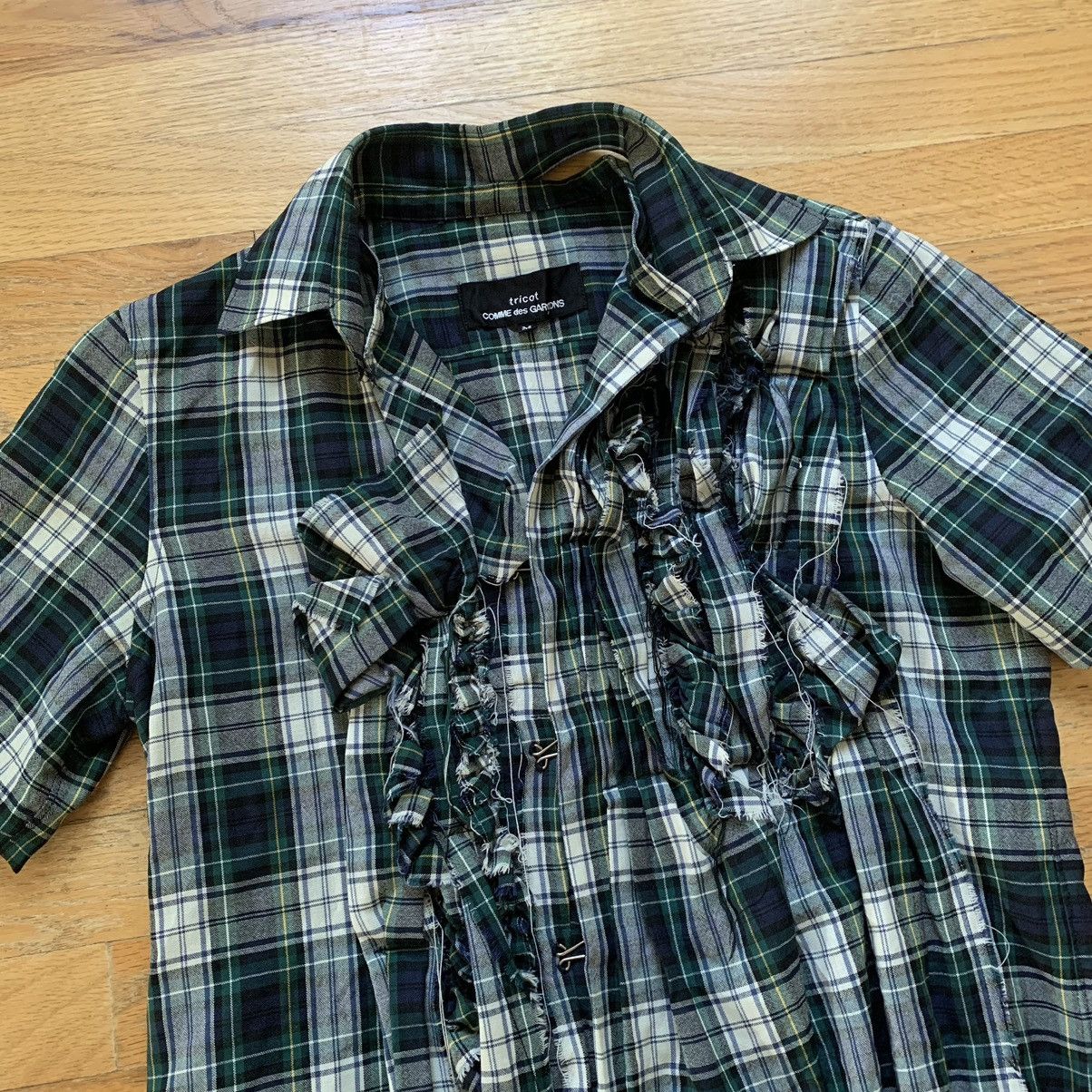 Tricot Comme des Garcons SS2005 Deconstructed Plaid Shirt Size M / US 6-8 / IT 42-44 - 2 Thumbnail