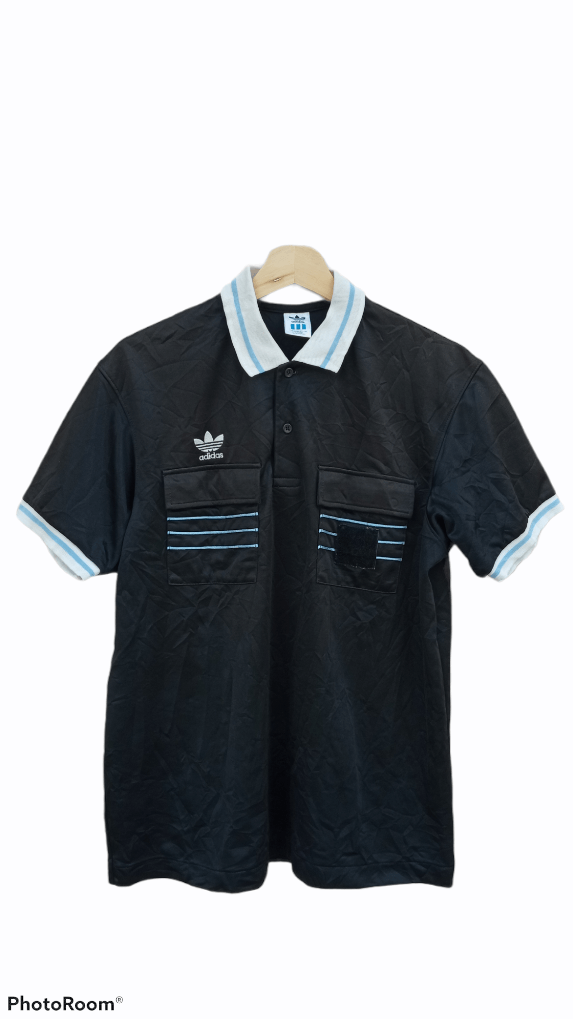 🔥🔥Vtg Adidas Descente 3 Stripe Embroidery Logo T-Shirt