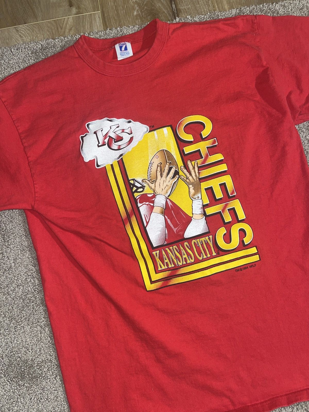 90s Kansas City Chiefs Vintage T-shirt Rare 1994 Nfl Football 